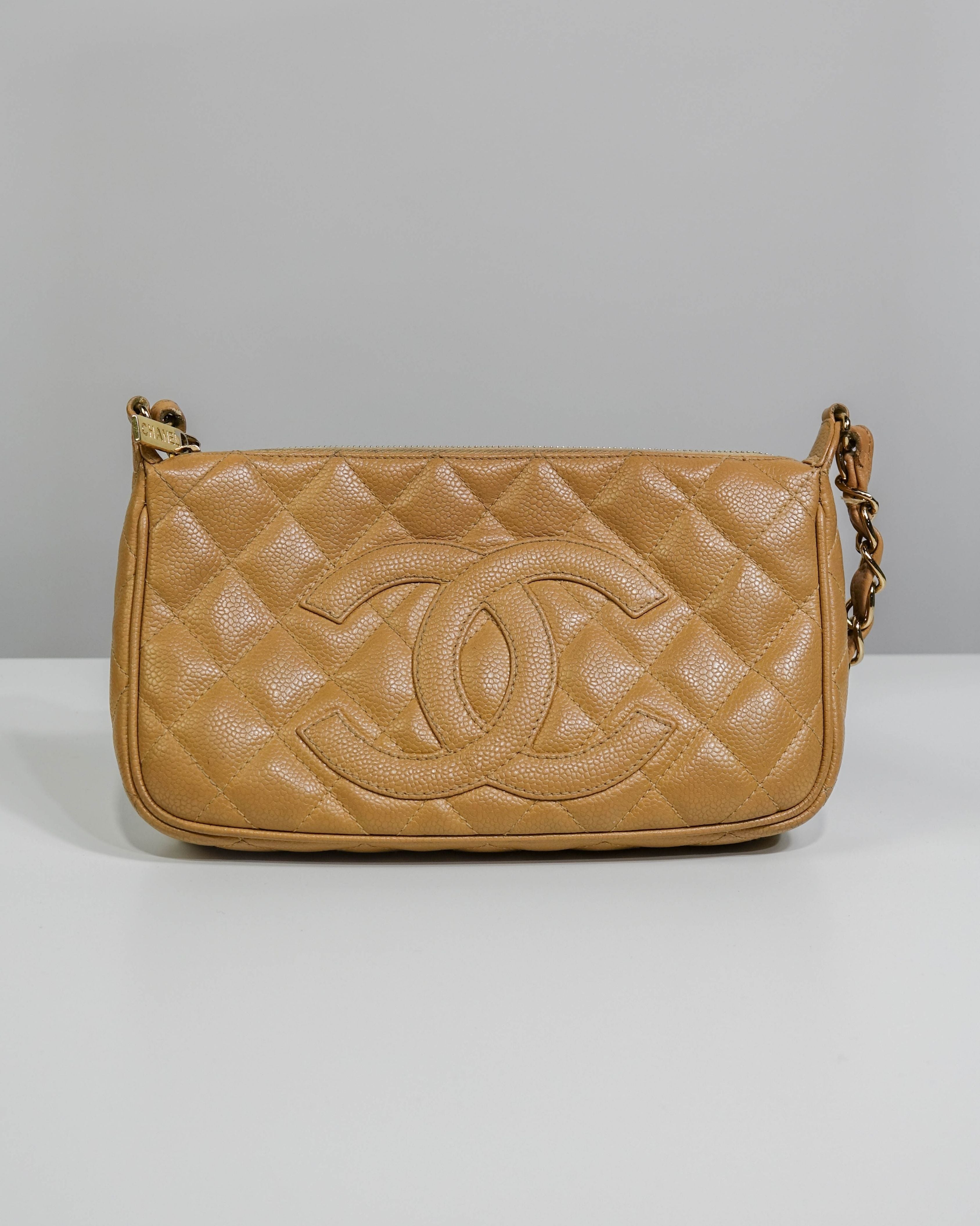 Chanel Sac Épaule Cuir Caviar – Beige Lola Collective