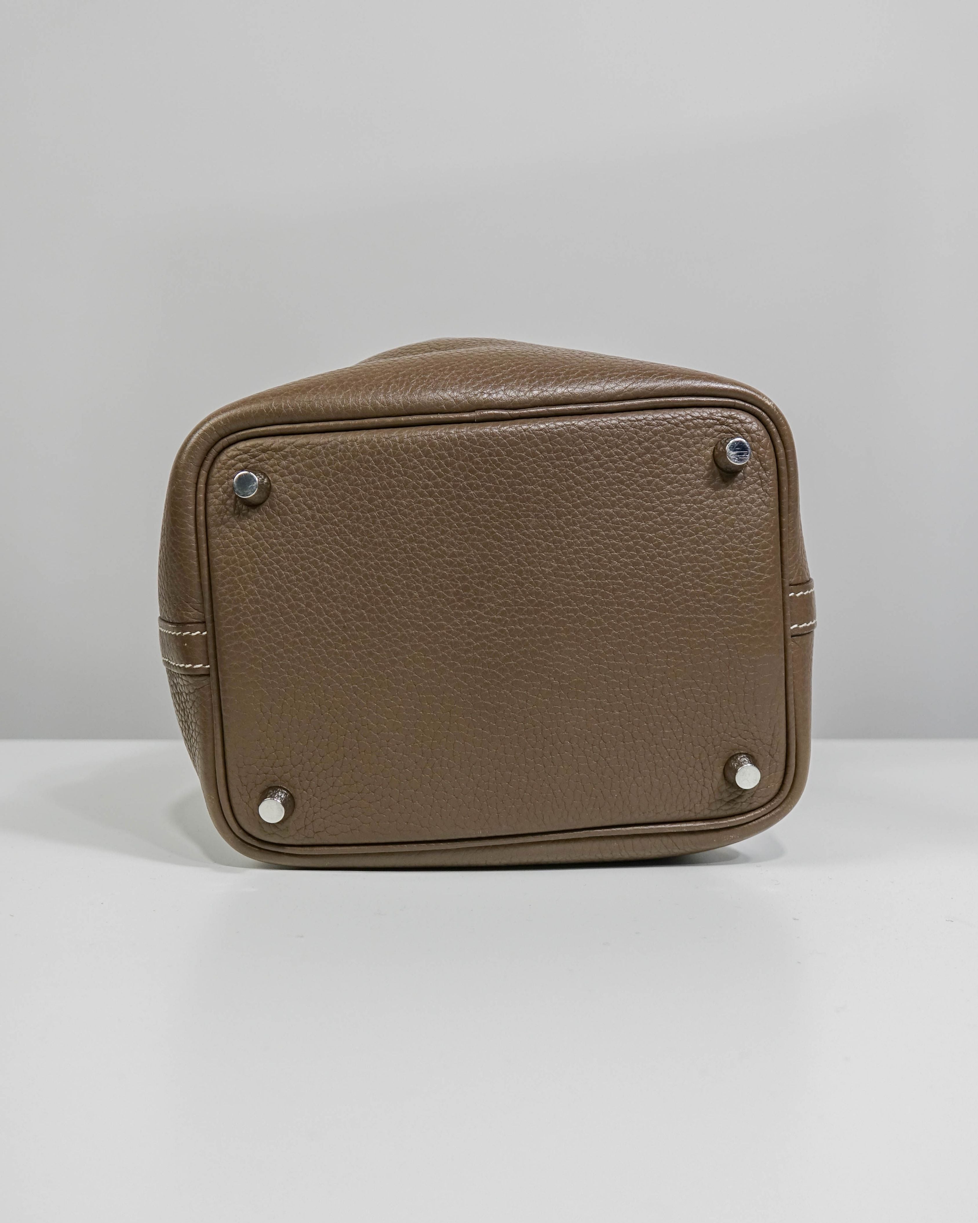 Sac Picotin 18 Taurillon Étoupe Hermès Lola Collective