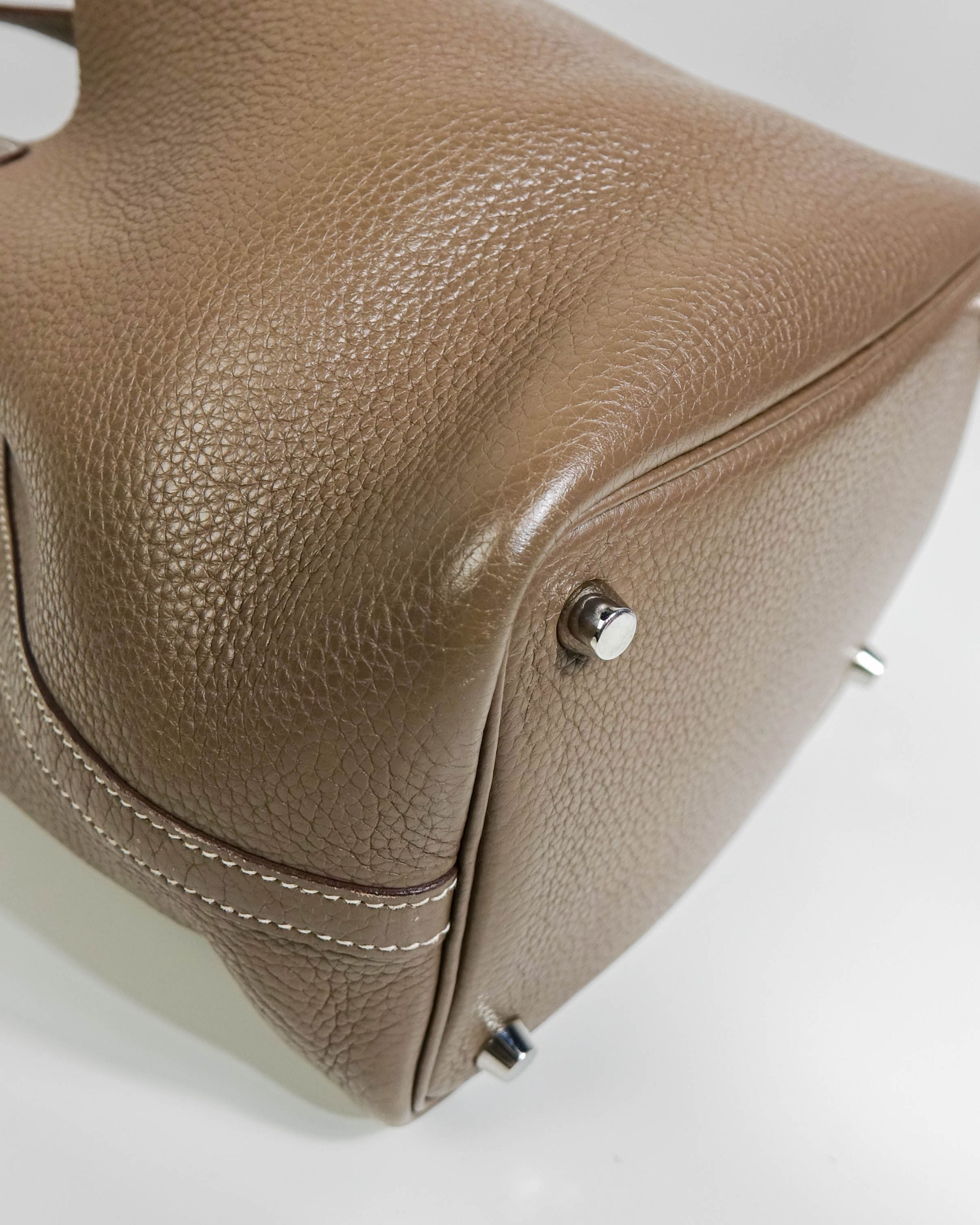 Sac Picotin 18 Taurillon Étoupe Hermès Lola Collective