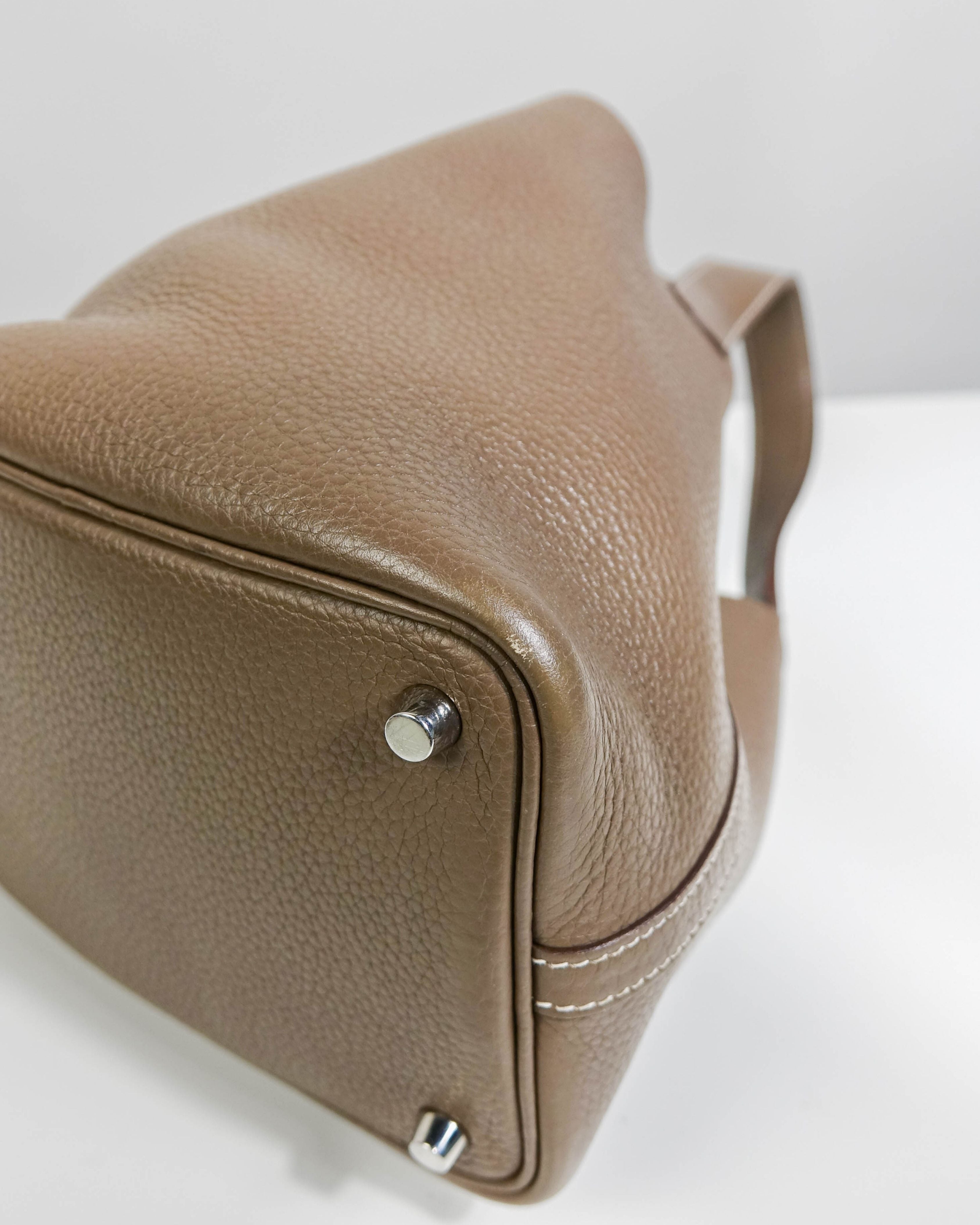 Sac Picotin 18 Taurillon Étoupe Hermès Lola Collective