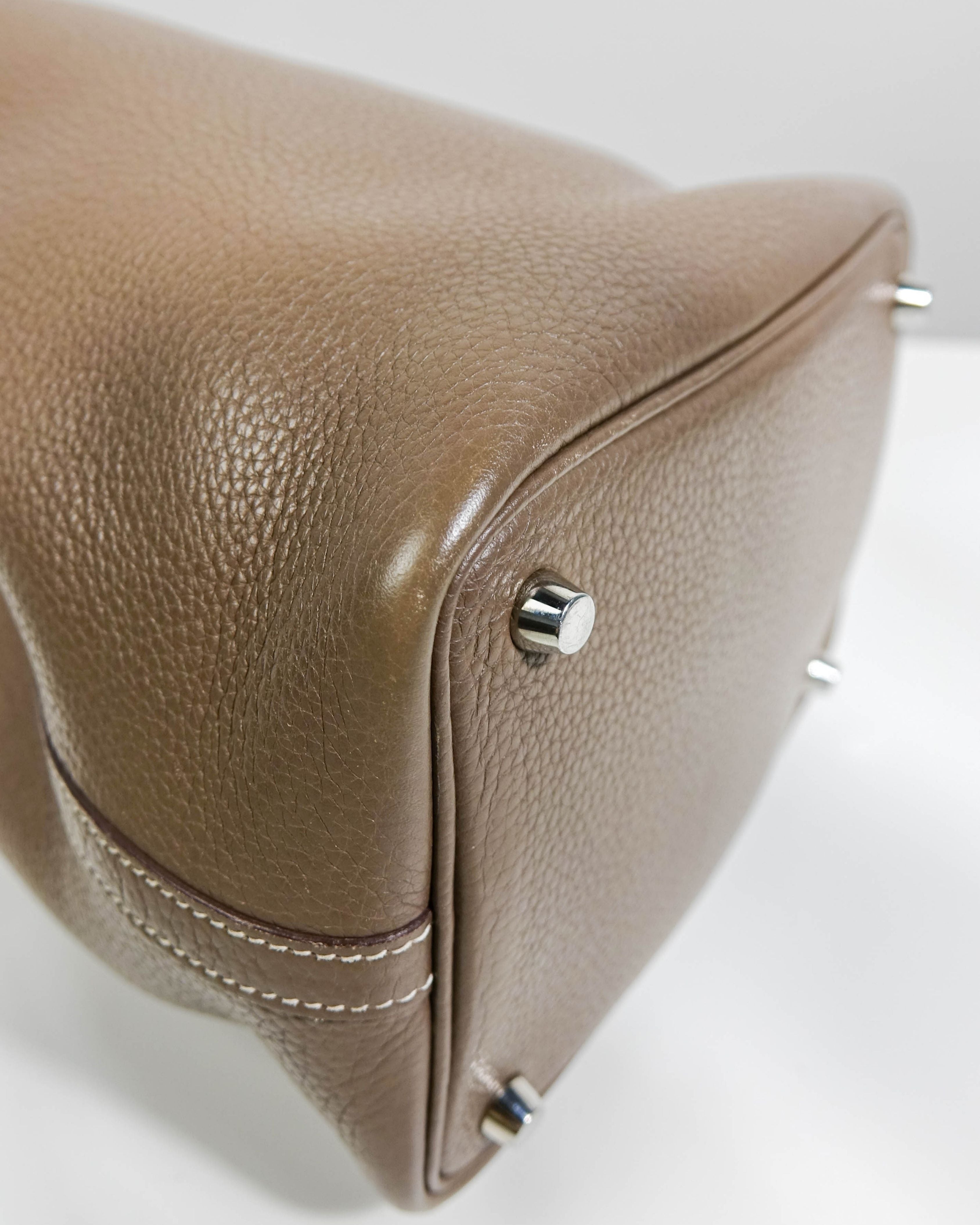 Sac Picotin 18 Taurillon Étoupe Hermès Lola Collective