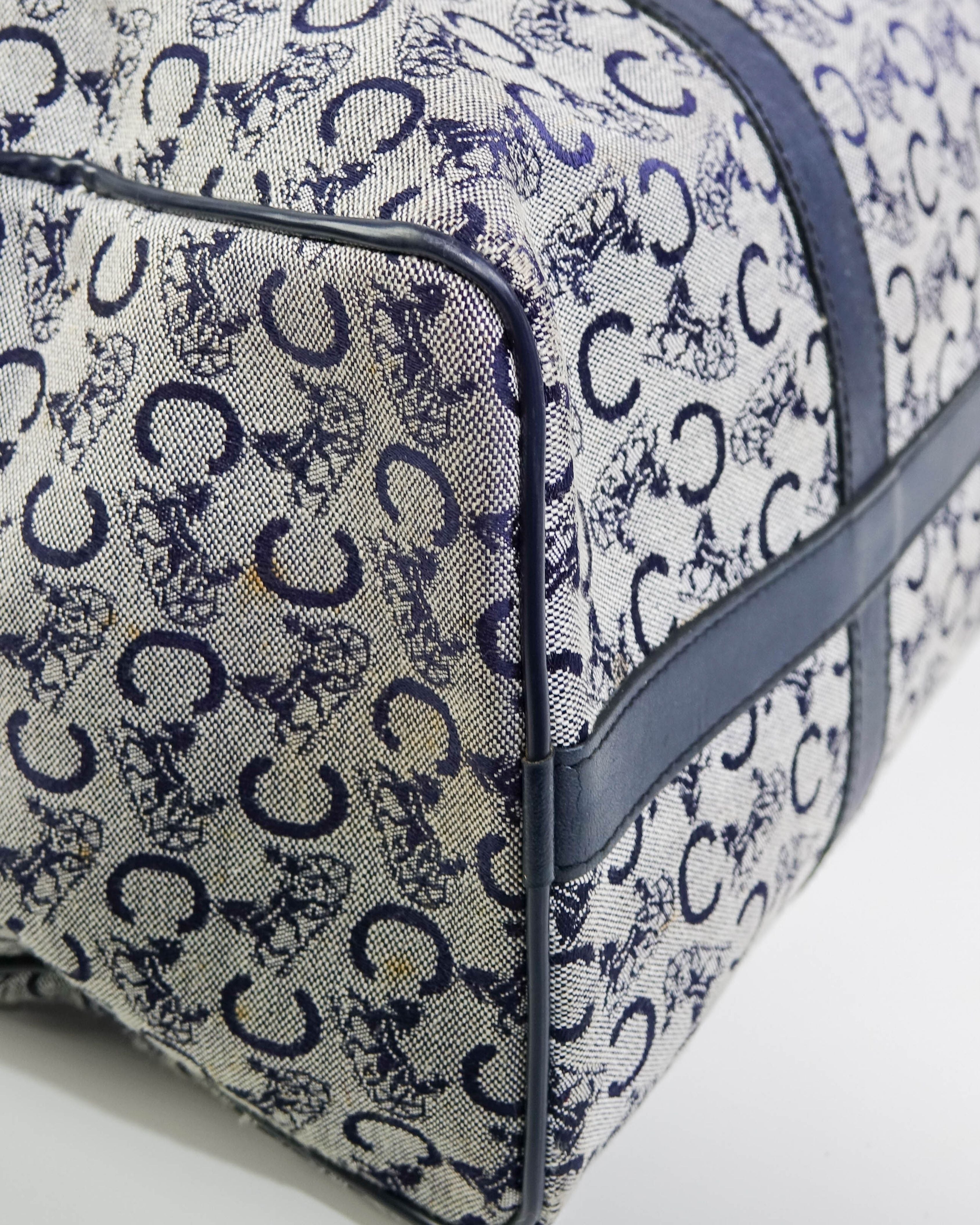 Sac Boston Céline en toile bleu C macadam Lola Collective