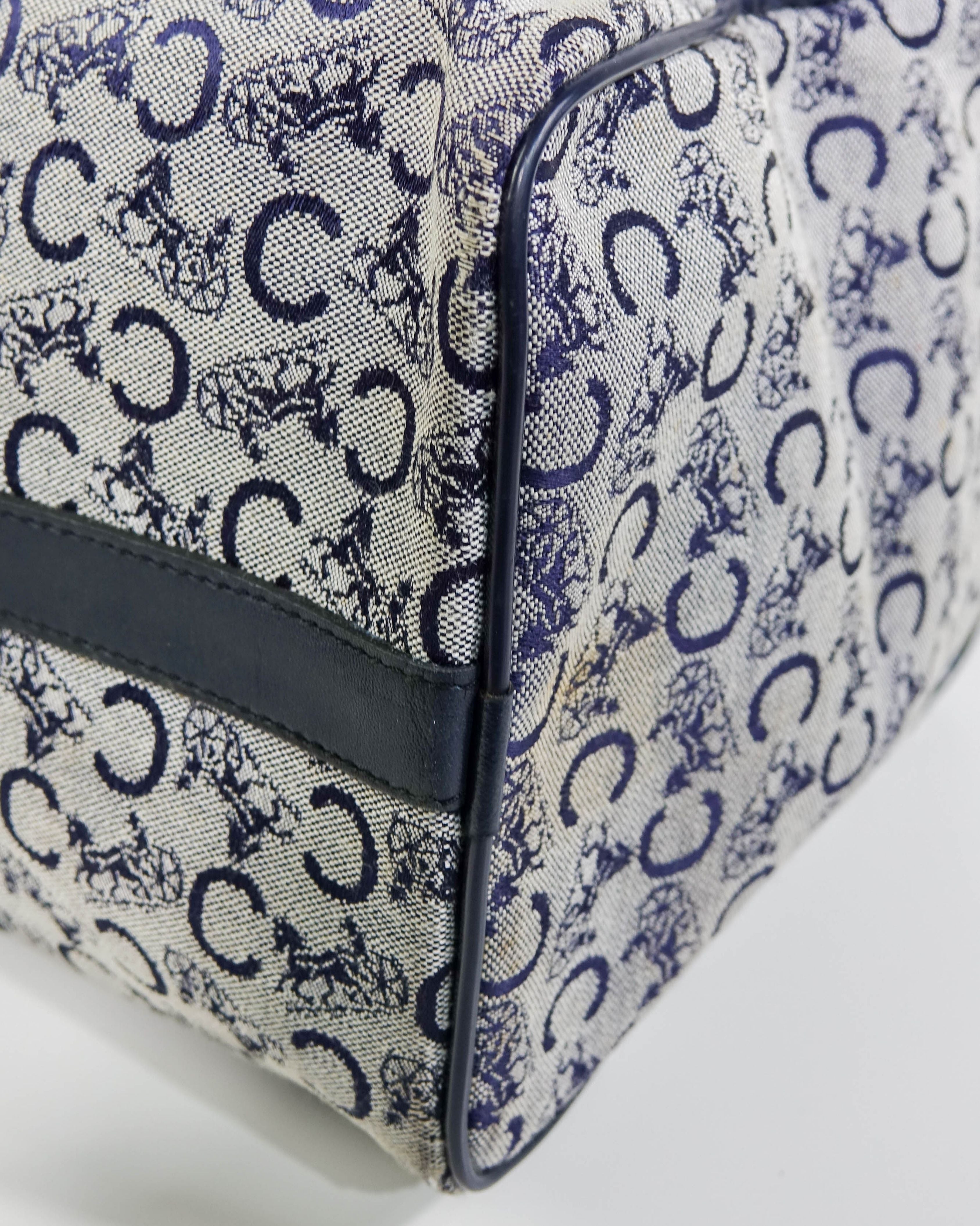 Sac Boston Céline en toile bleu C macadam Lola Collective