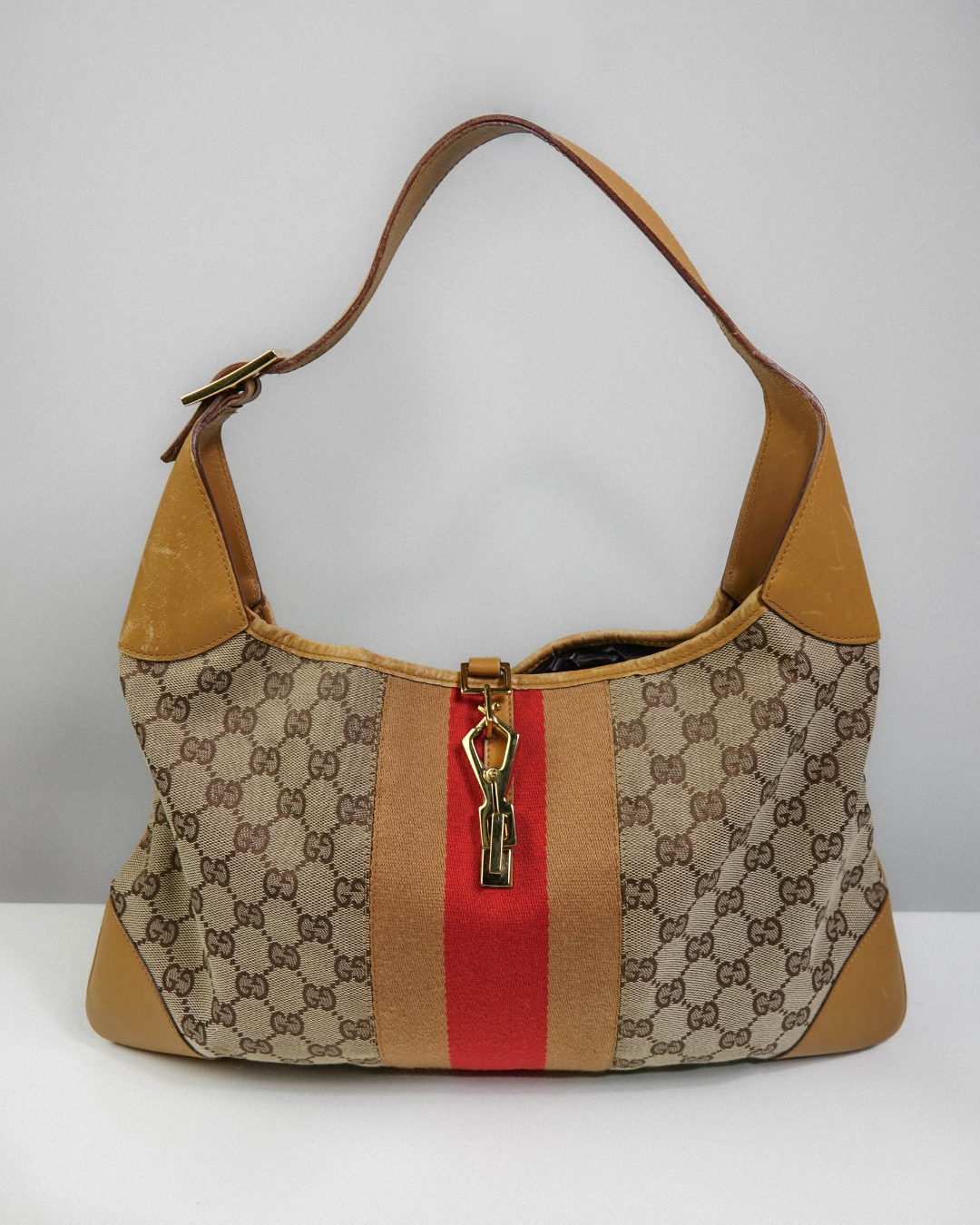 Sac Jackie Sherry Line GG Canvas Beige & Doré – Gucci Lola Collective