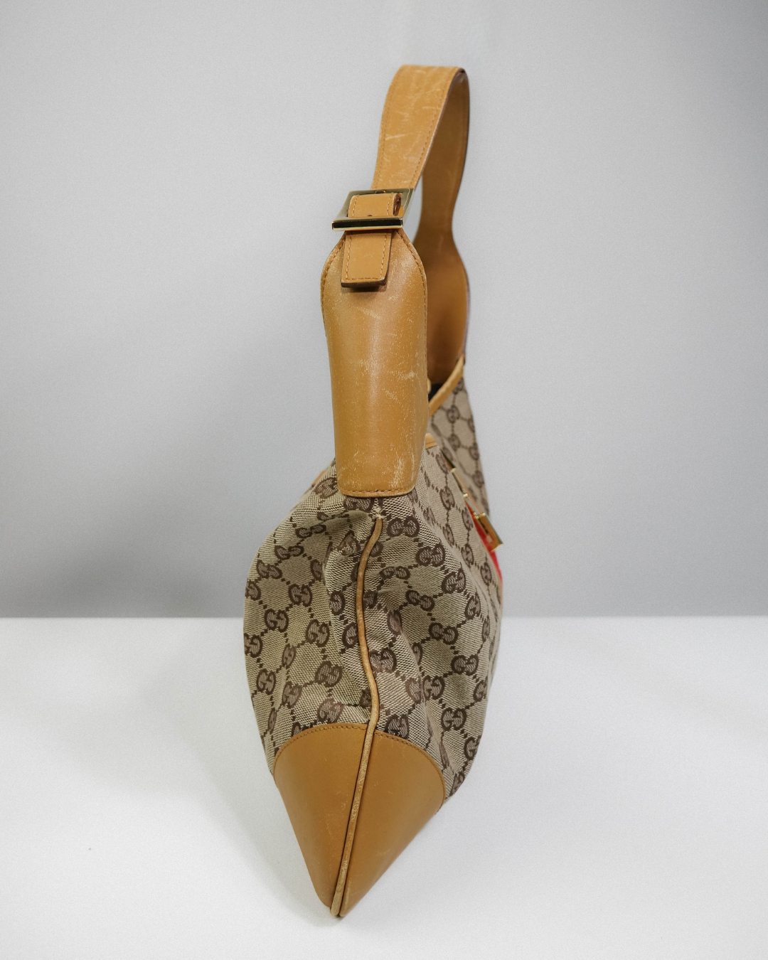 Sac Jackie Sherry Line GG Canvas Beige & Doré – Gucci Lola Collective