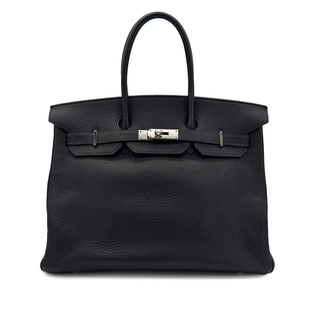 HERMES BIRKIN 35 BLUE INDIGO TAURILLON CLEMENCE Lola Collective