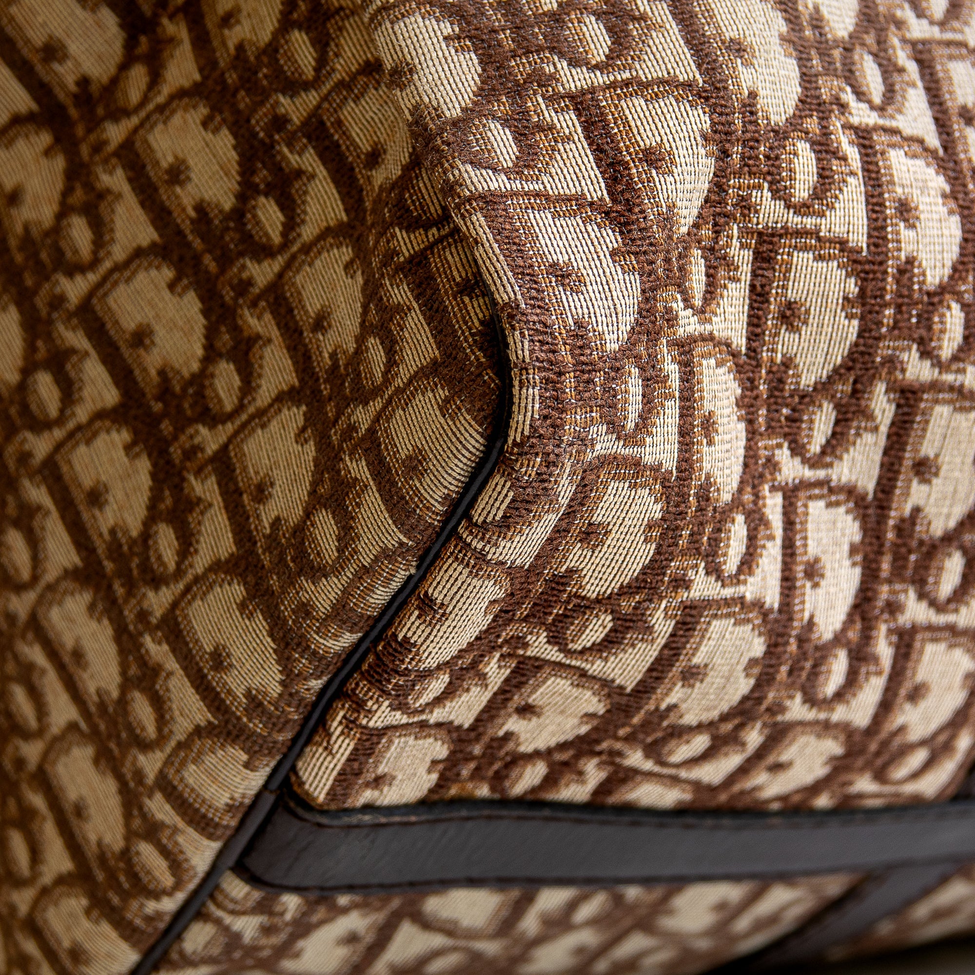 Dior Boston 40 toile Trotter marron et cuir Lola Collective