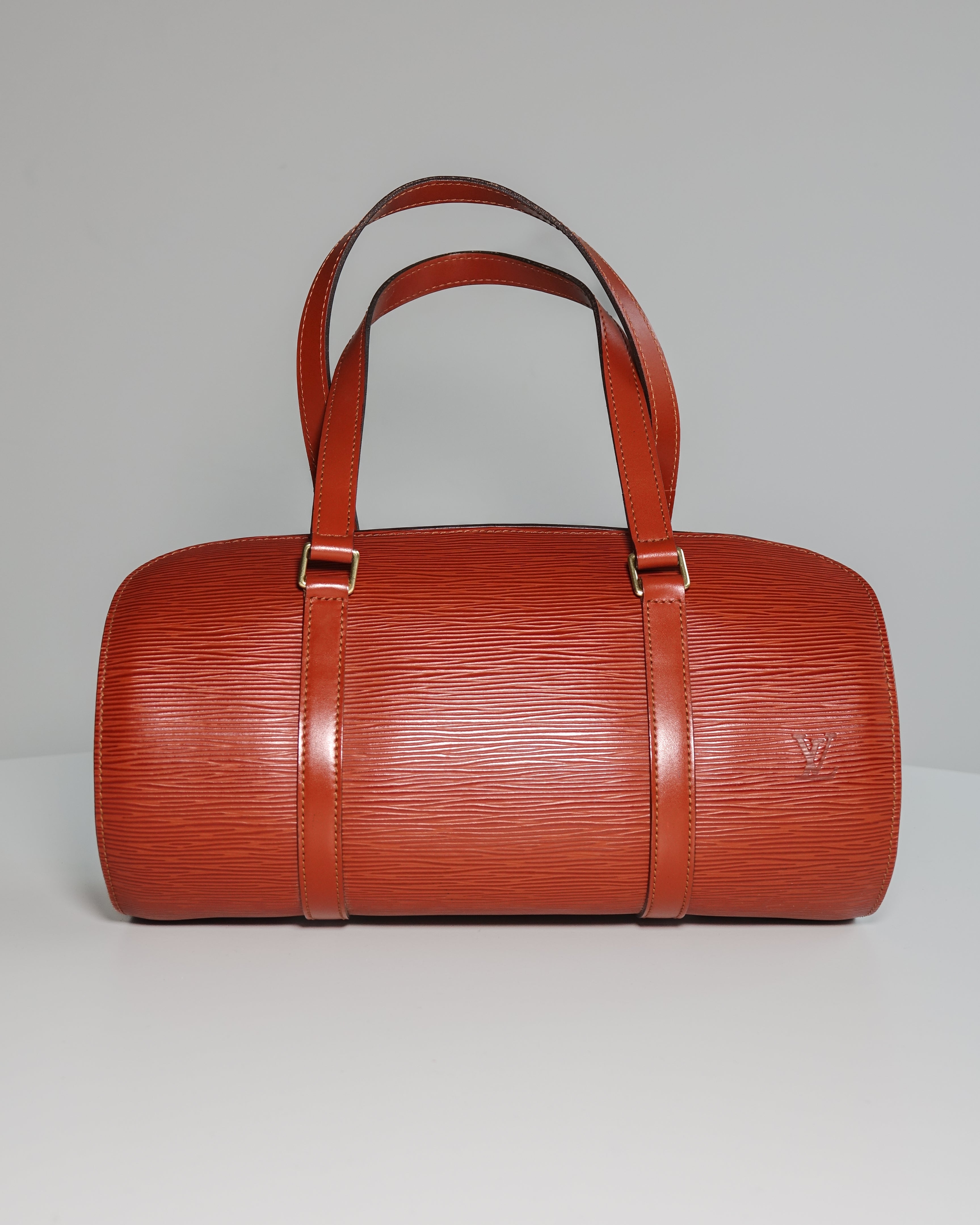 Sac Soufflot Louis Vuitton cuir Épi marron Lola Collective
