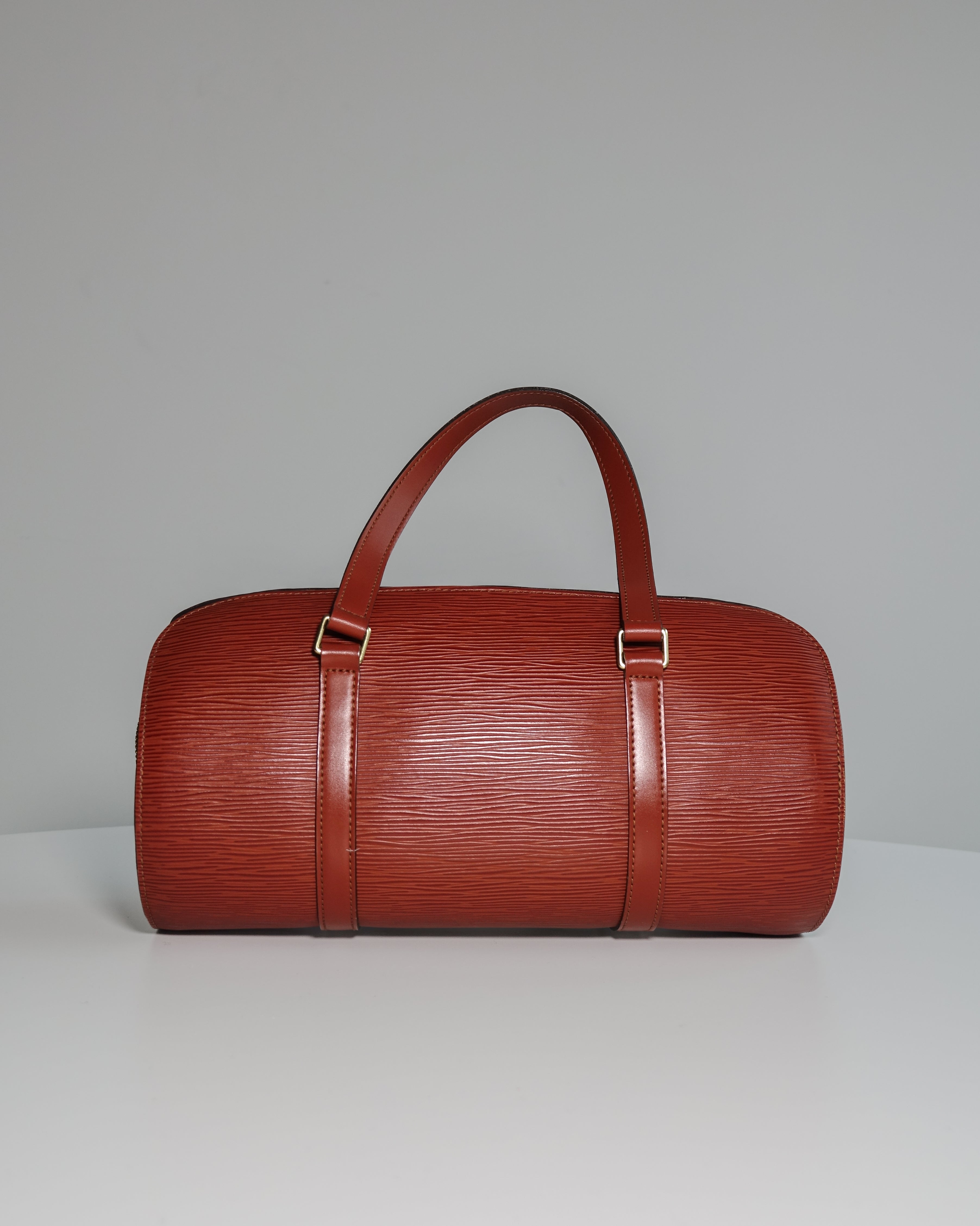 Sac Soufflot Louis Vuitton cuir Épi marron Lola Collective