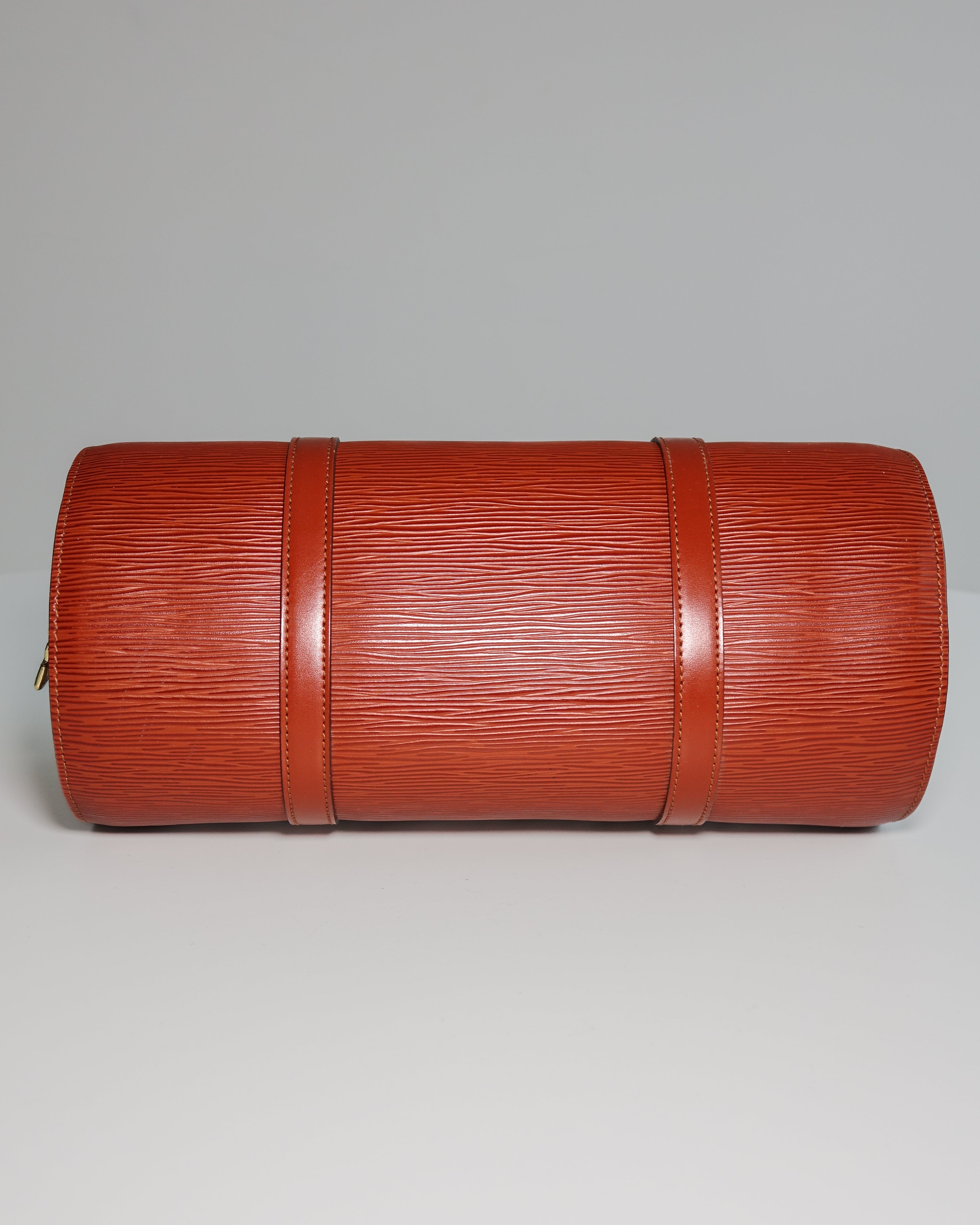 Sac Soufflot Louis Vuitton cuir Épi marron Lola Collective