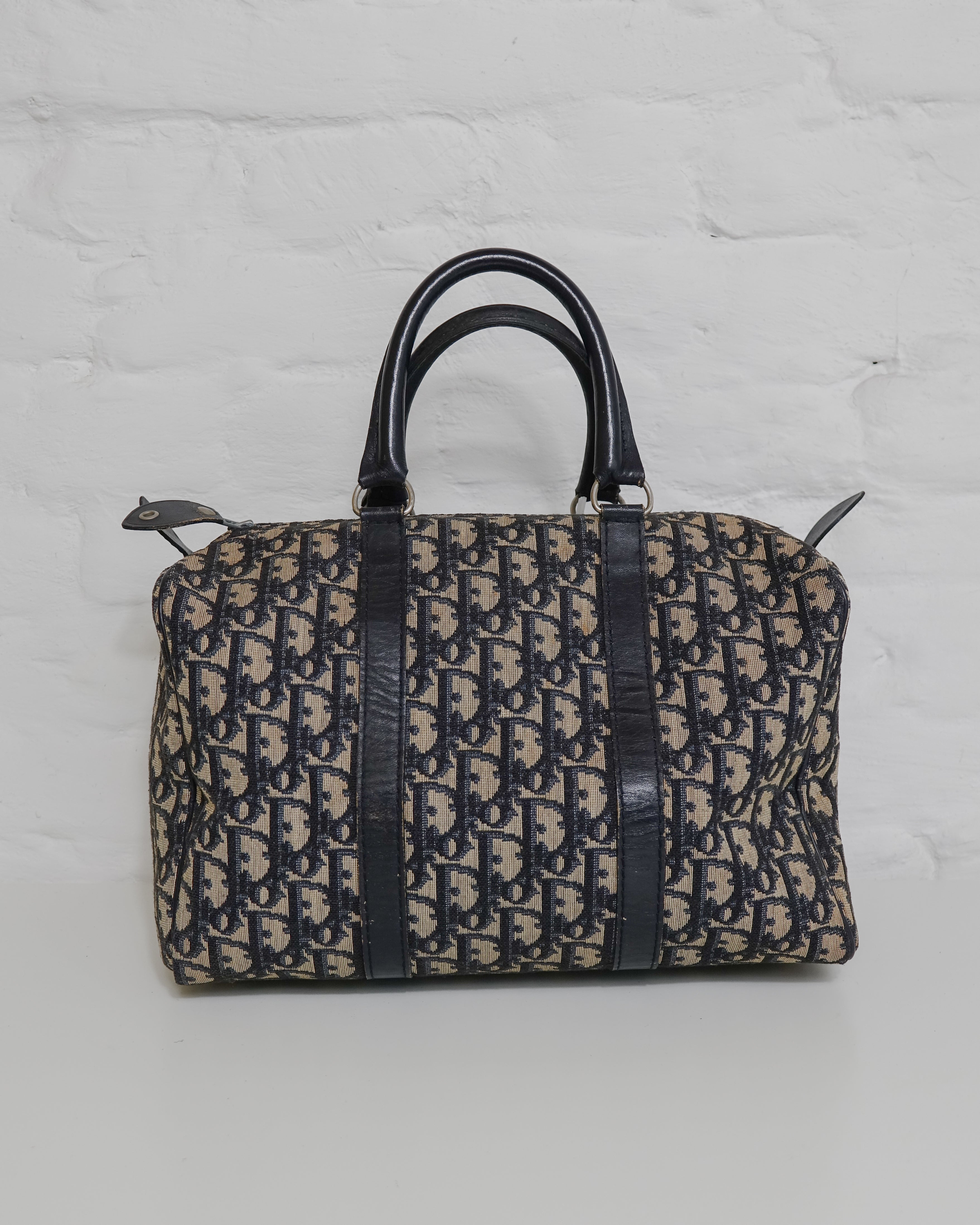 Sac Christian Dior Trotter Canvas Boston Bag Lola Collective