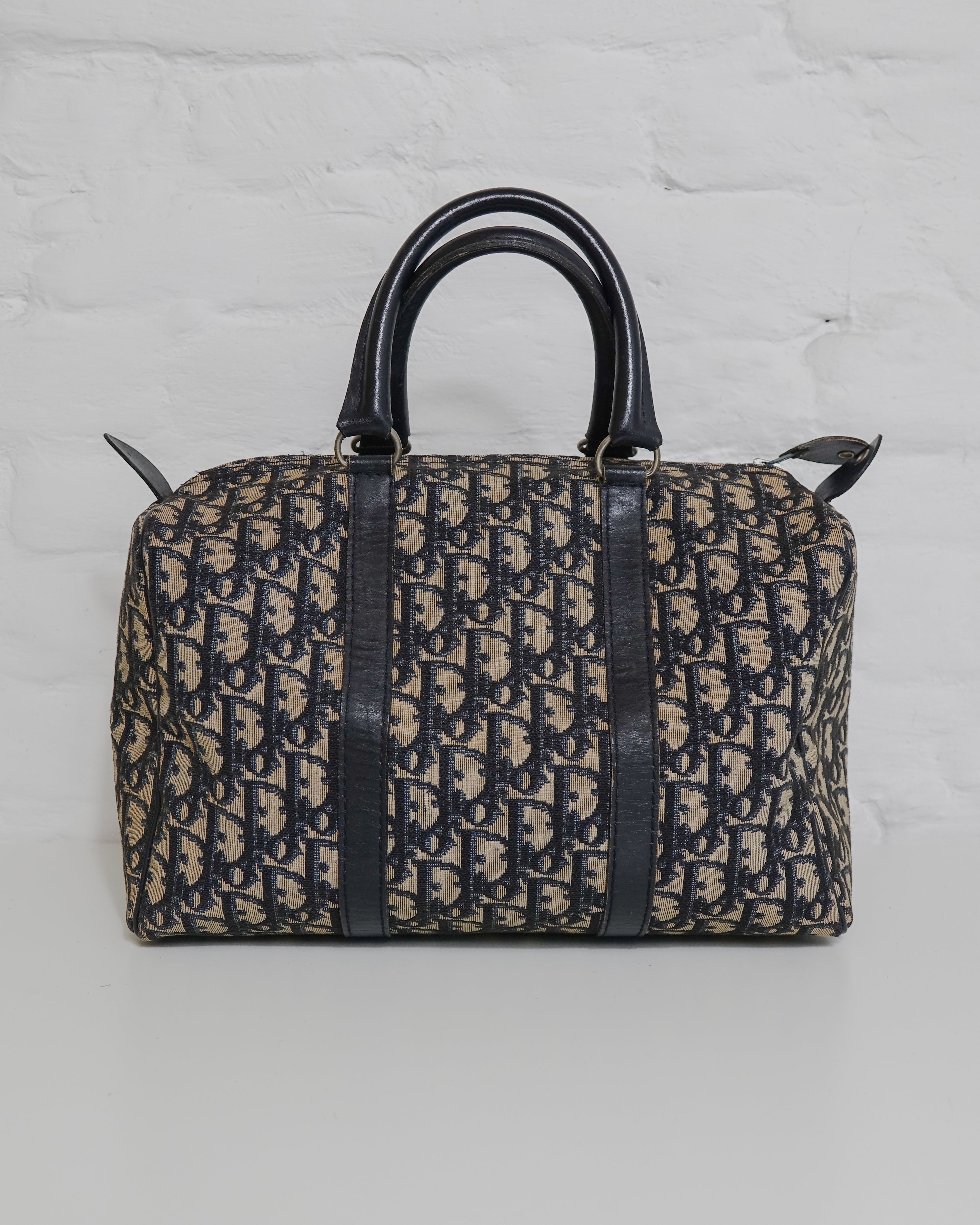 Sac Christian Dior Trotter Canvas Boston Bag Lola Collective