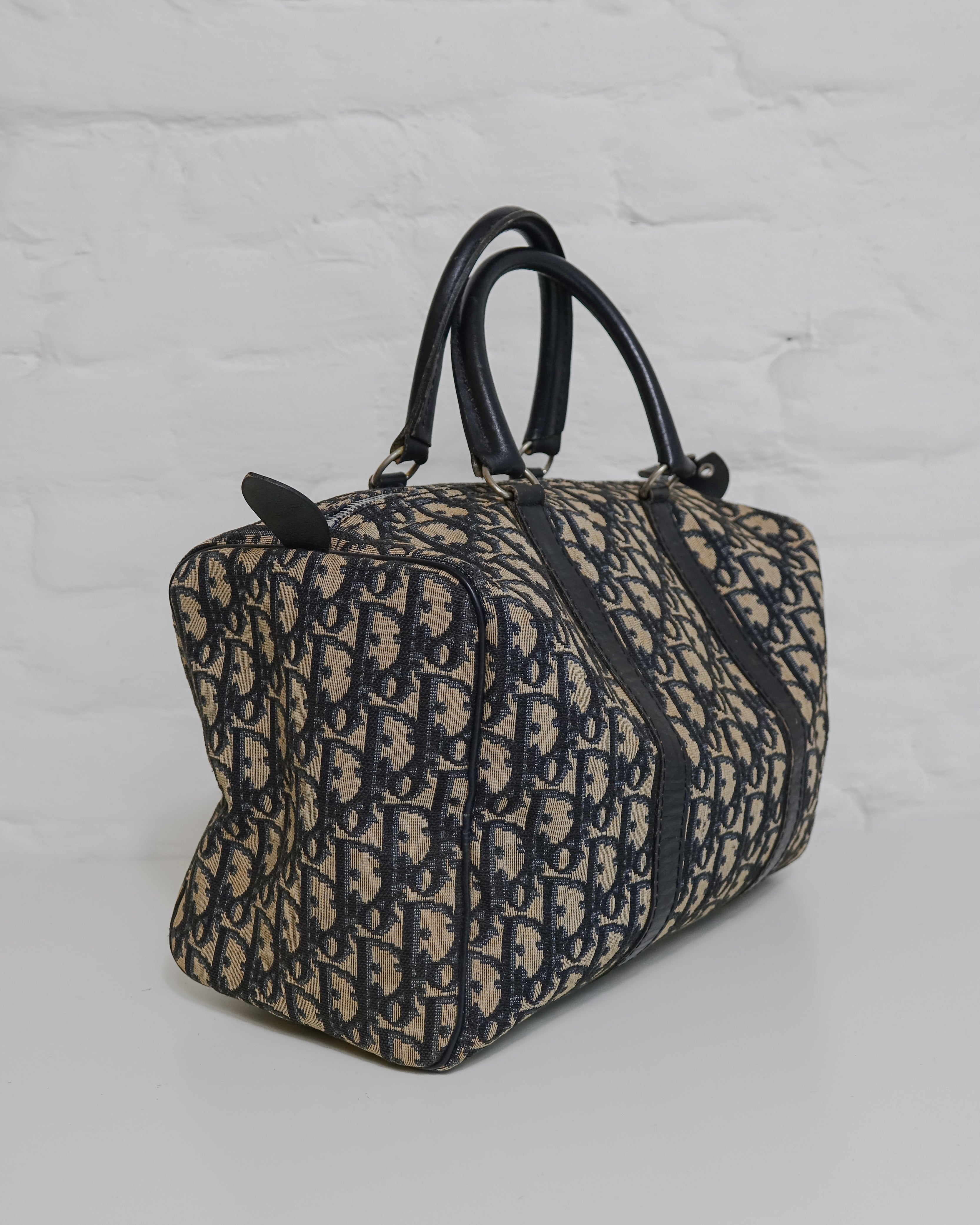 Sac Christian Dior Trotter Canvas Boston Bag Lola Collective