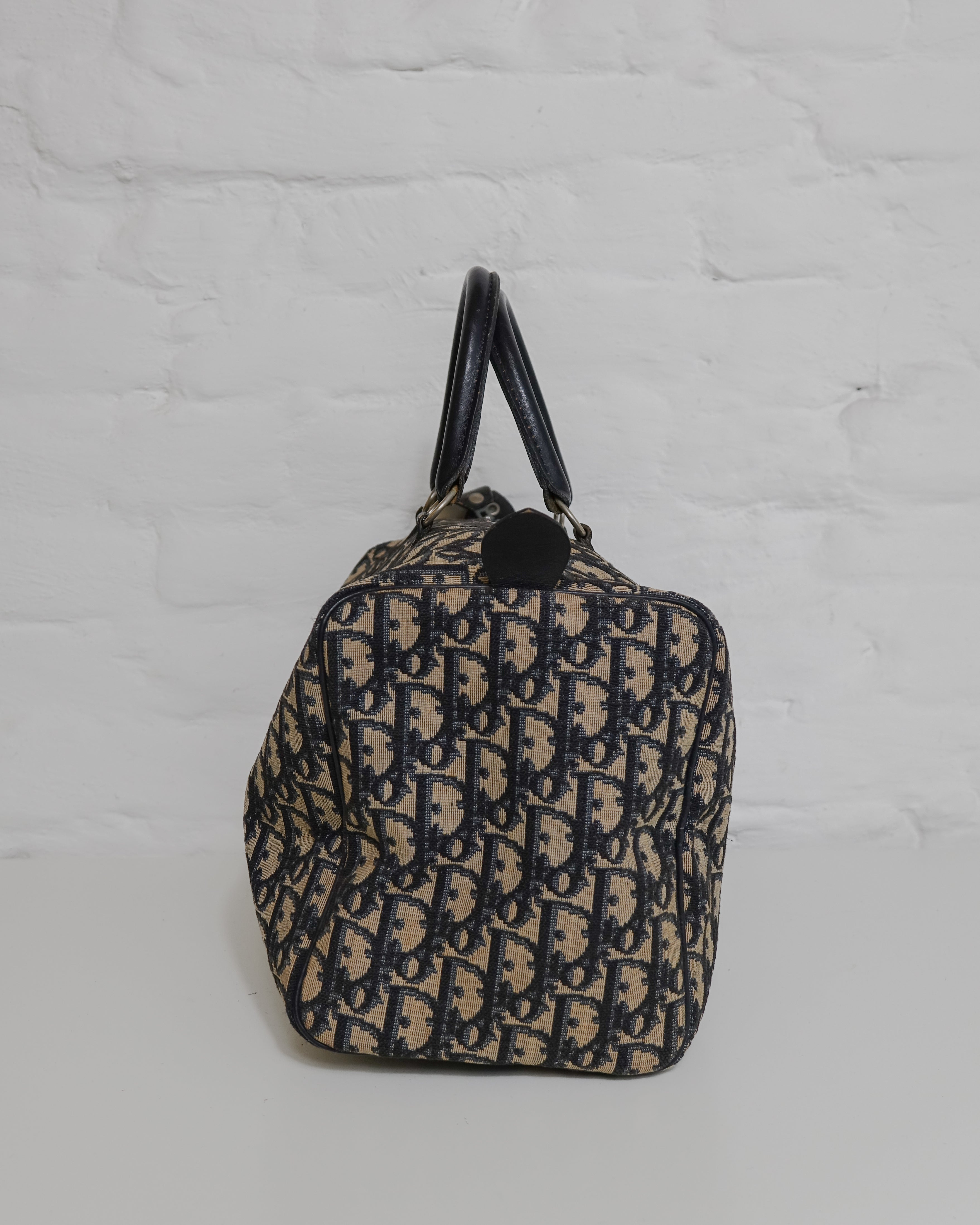 Sac Christian Dior Trotter Canvas Boston Bag Lola Collective