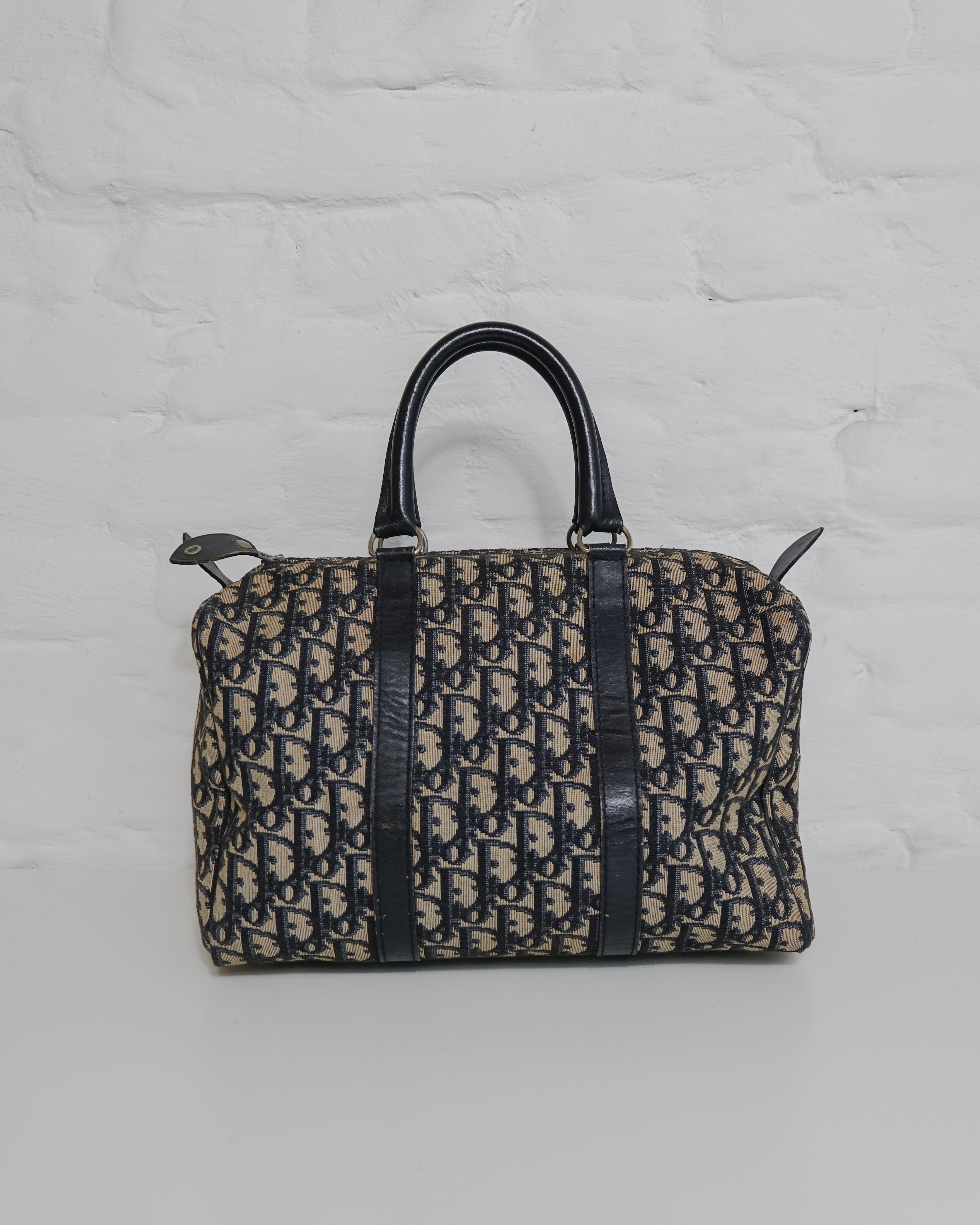 Sac Christian Dior Trotter Canvas Boston Bag Lola Collective