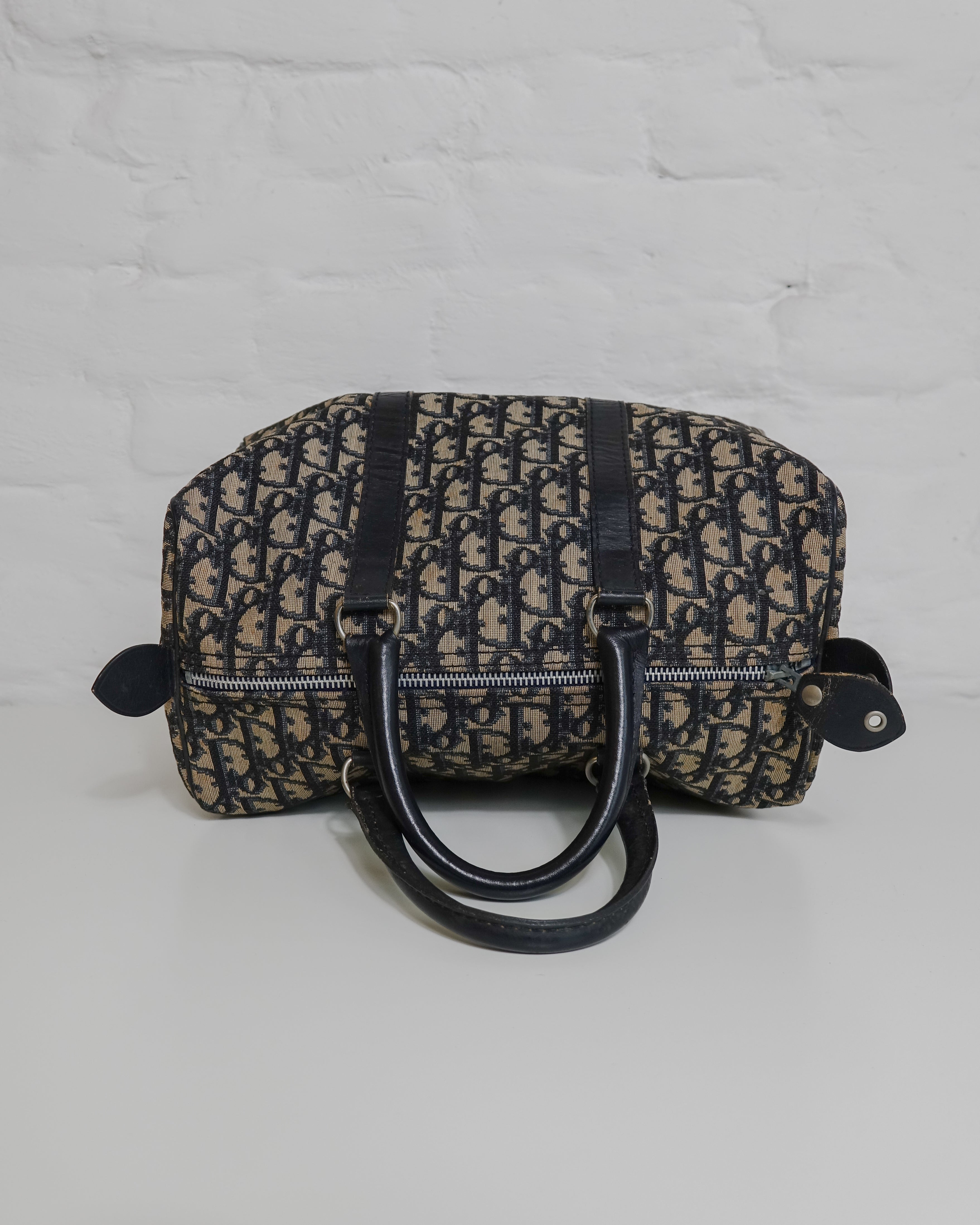 Sac Christian Dior Trotter Canvas Boston Bag Lola Collective