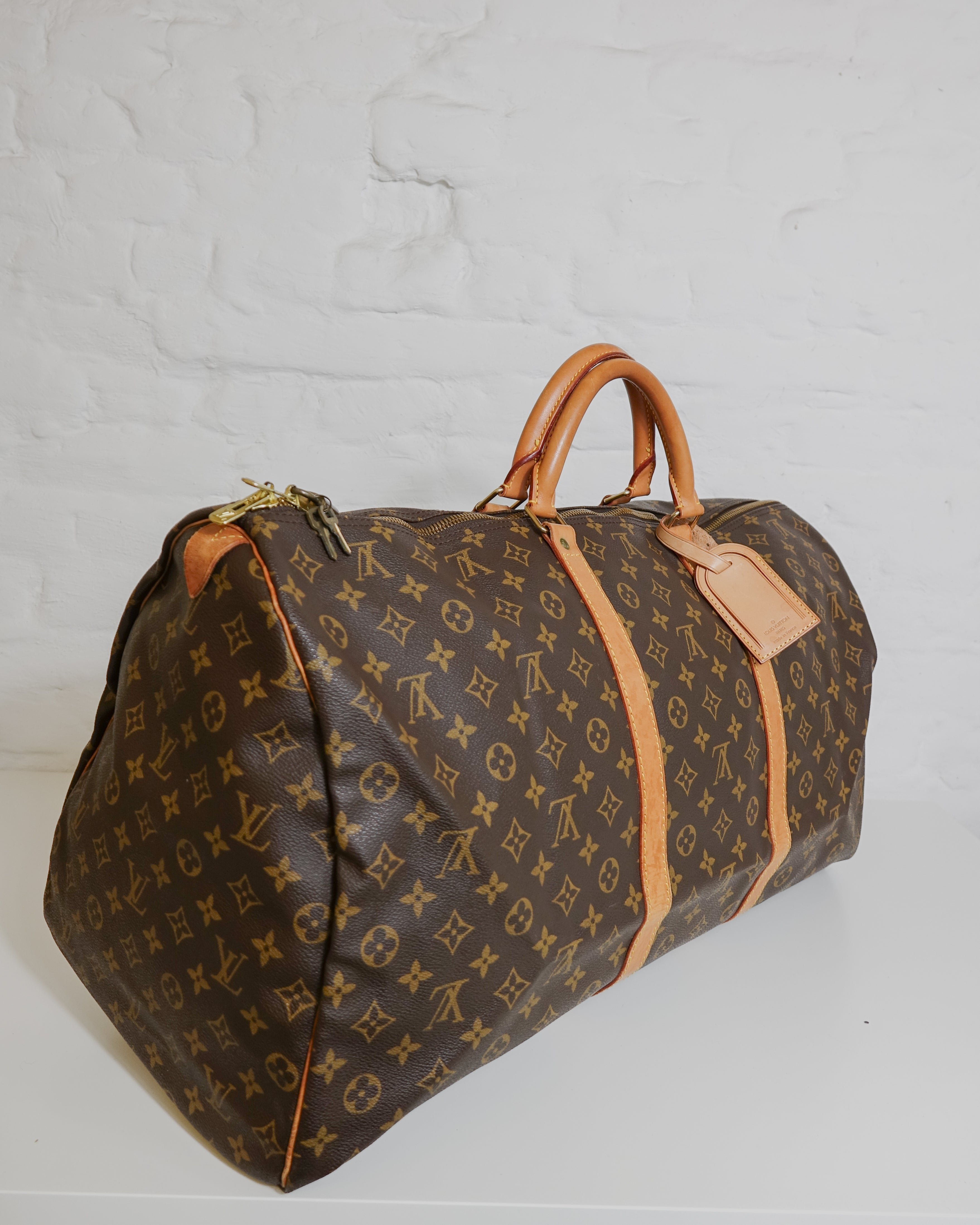 Sac Louis Vuitton Keepall 60 Monogram marron Lola Collective