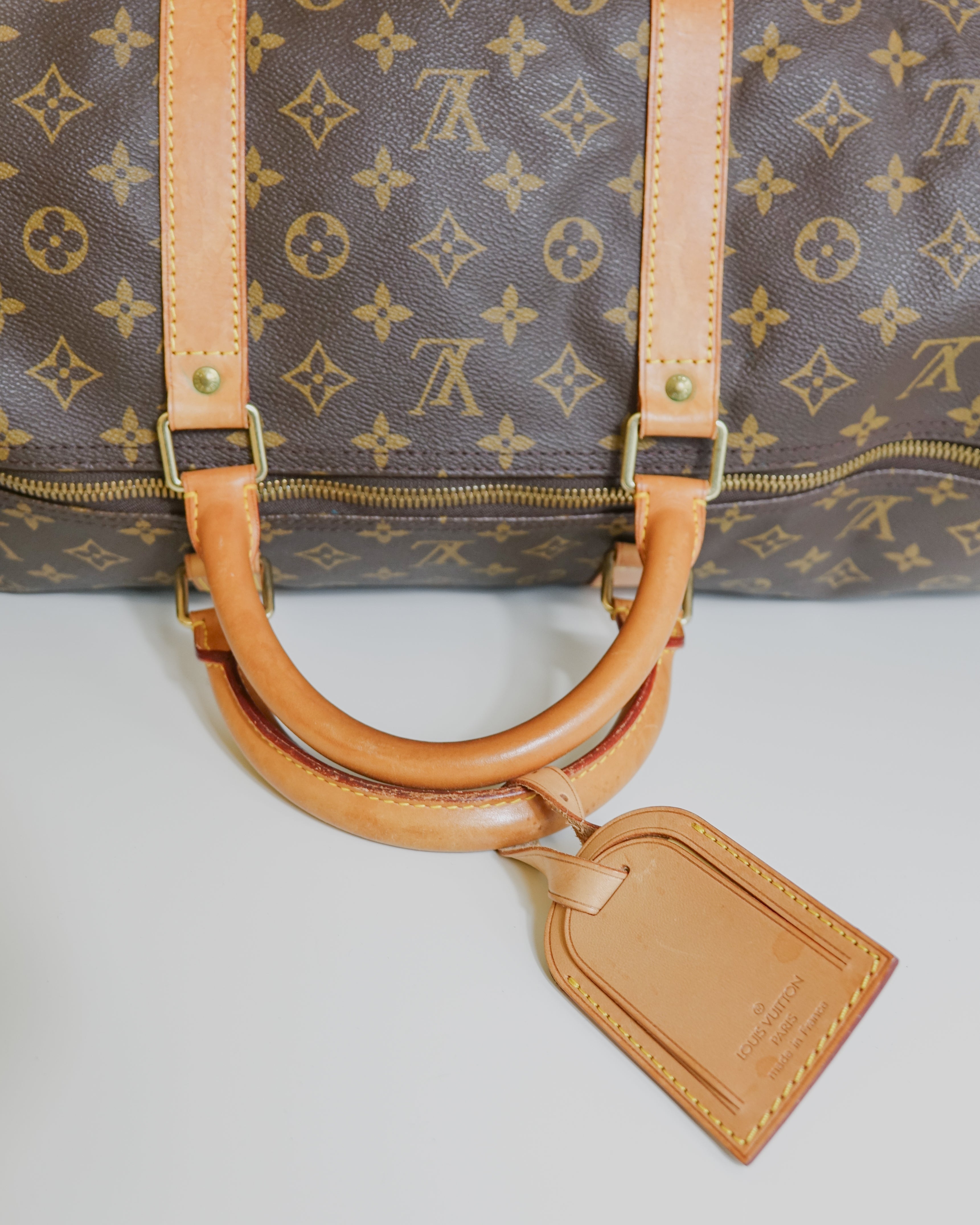 Sac Louis Vuitton Keepall 60 Monogram marron Lola Collective