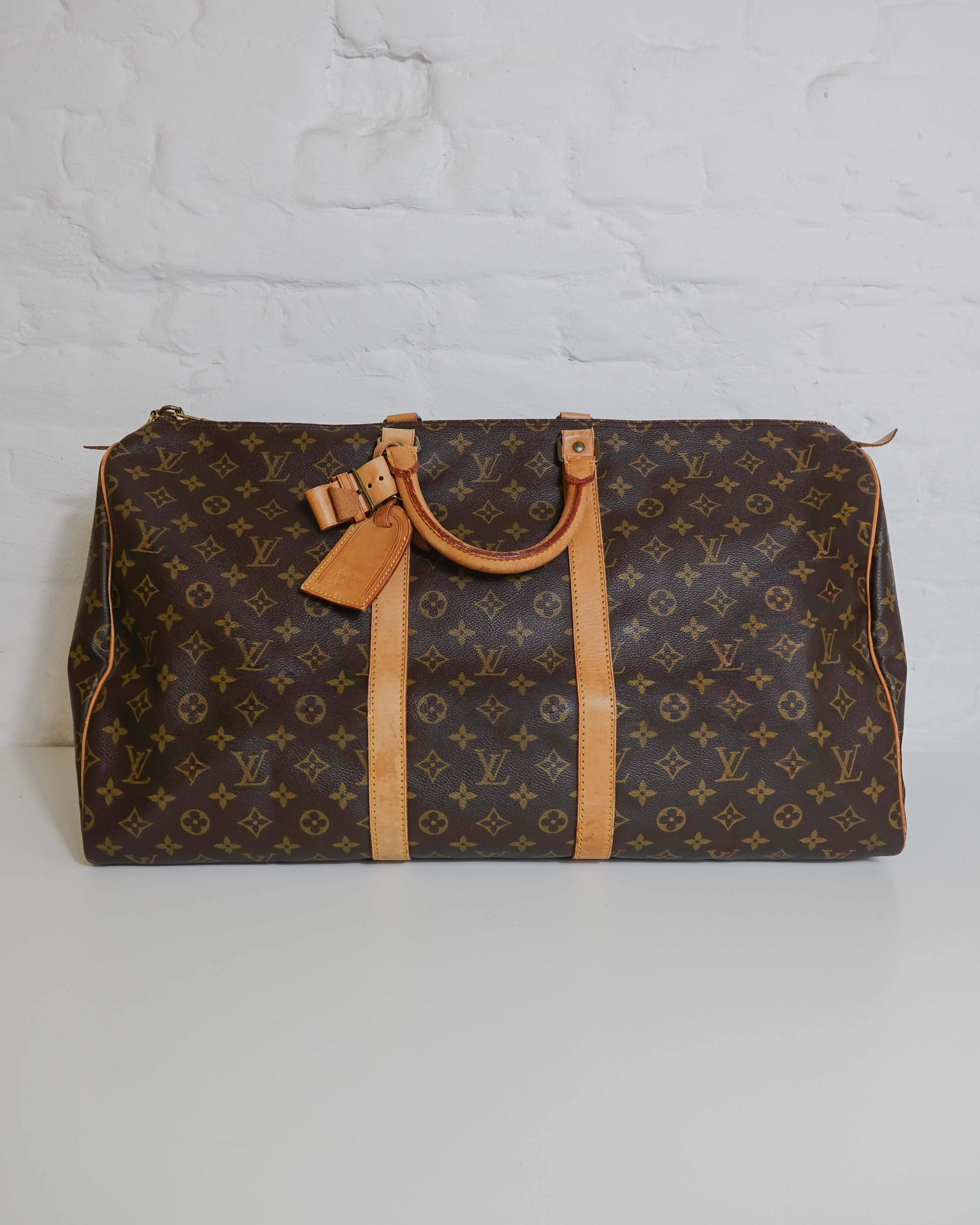 Sac Louis Vuitton Keepall 55 Monogram marron Lola Collective
