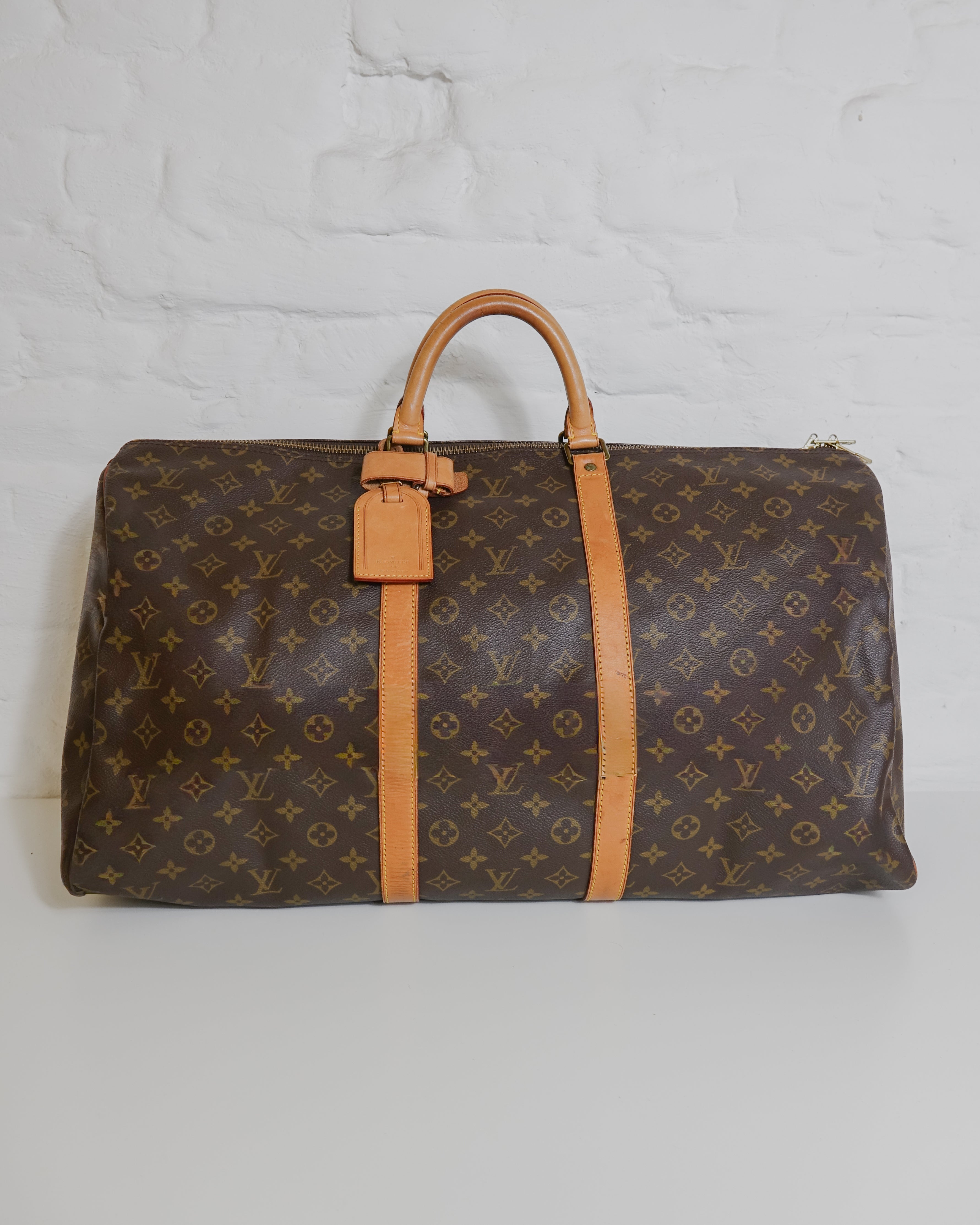 Sac Louis Vuitton Keepall 55 Monogram marron Lola Collective