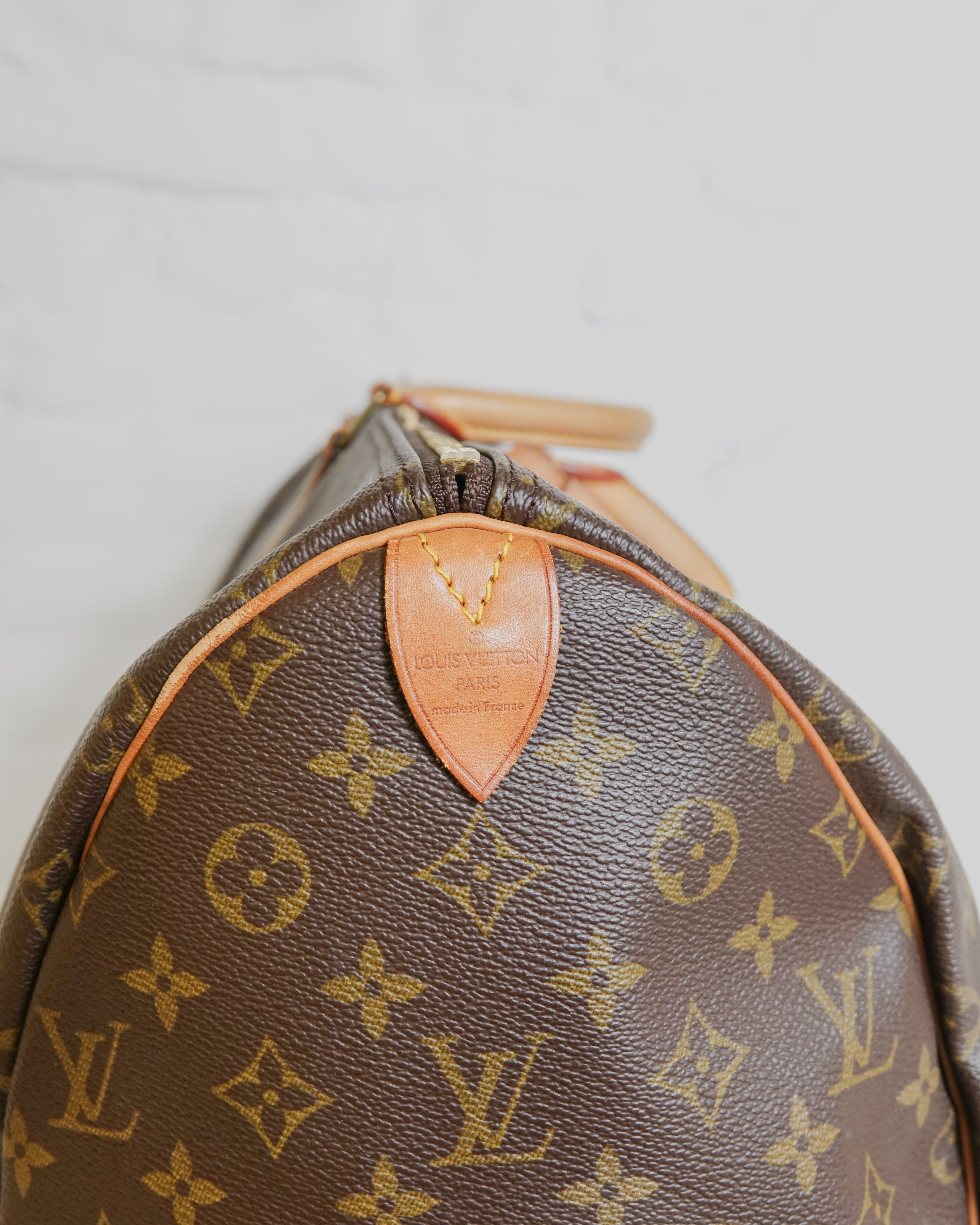 Sac Louis Vuitton Keepall 55 Monogram marron Lola Collective