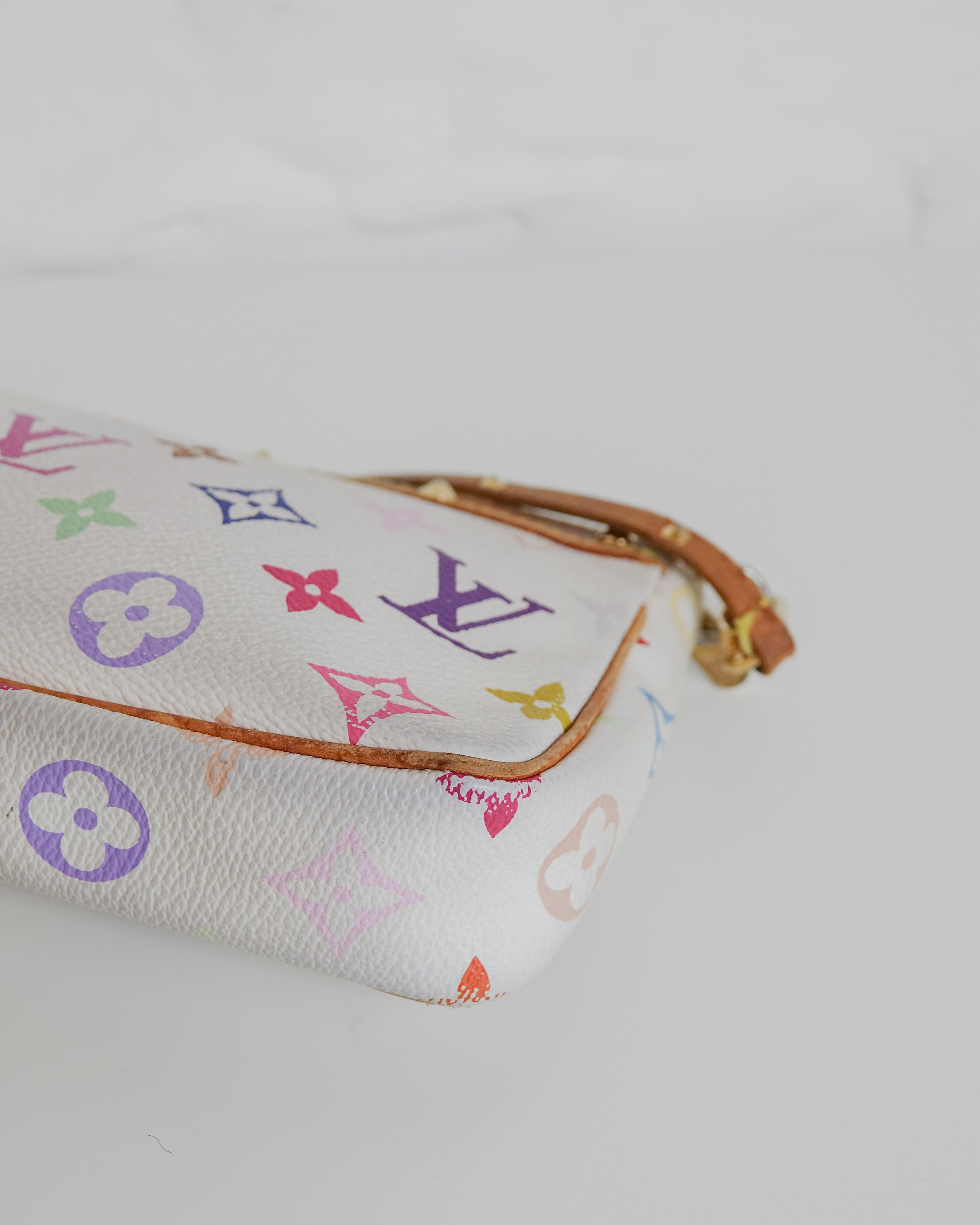 Pochette Accessoires Monogram Multicolore blanche Murakami Louis Vuitton Lola Collective
