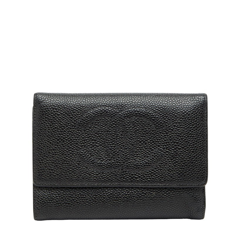 GP0326-20 Chanel Portefeuille caviar noir Ginza Paris