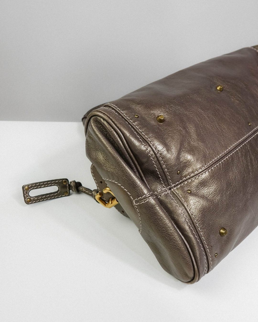 Sac Paddington Large Marron & Doré – Chloé Lola Collective