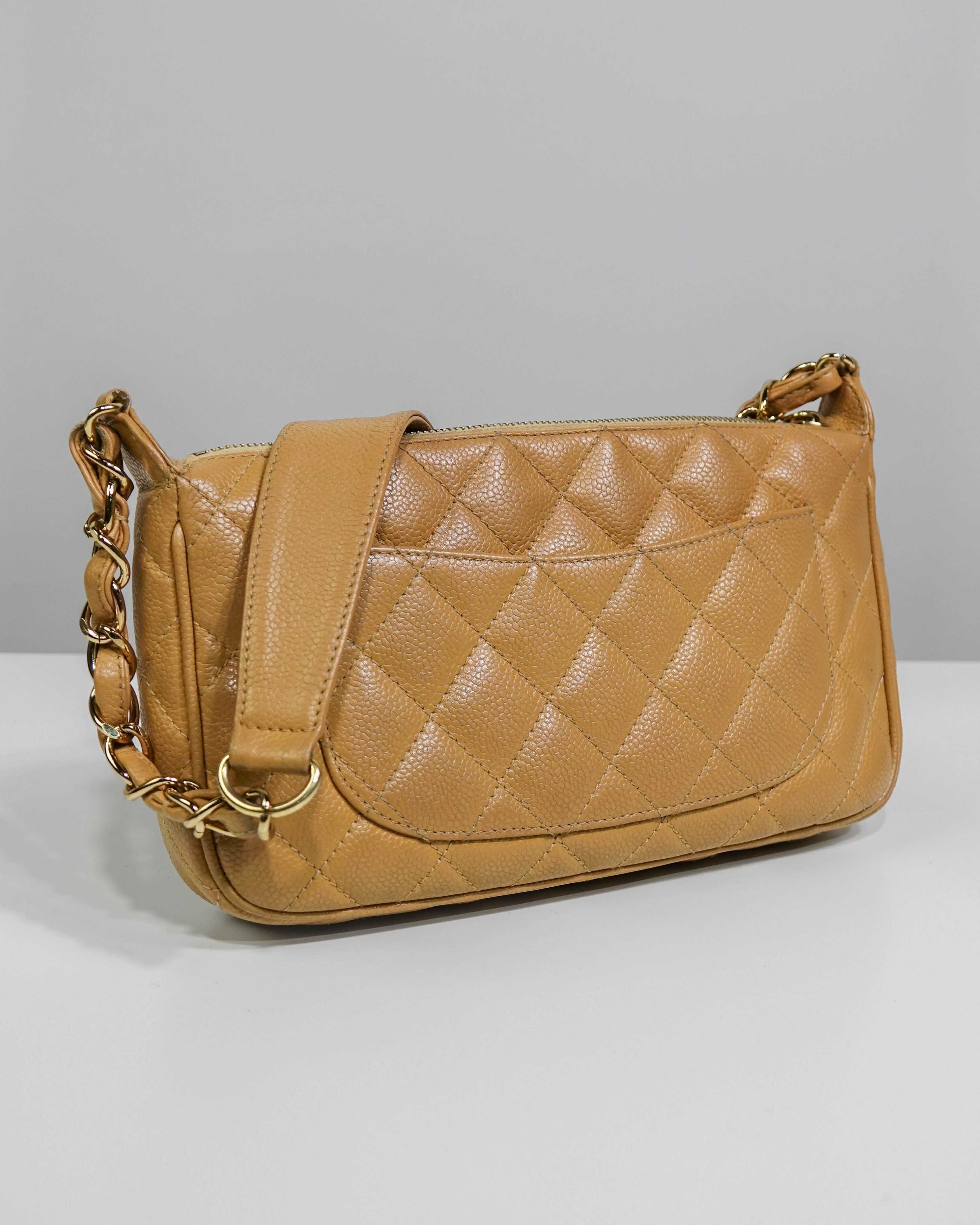 Chanel Sac Épaule Cuir Caviar – Beige Lola Collective