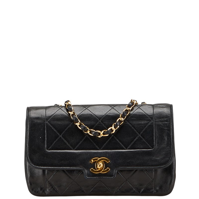 GP0326-04 Chanel Diana vintage agneau noir Ginza Paris