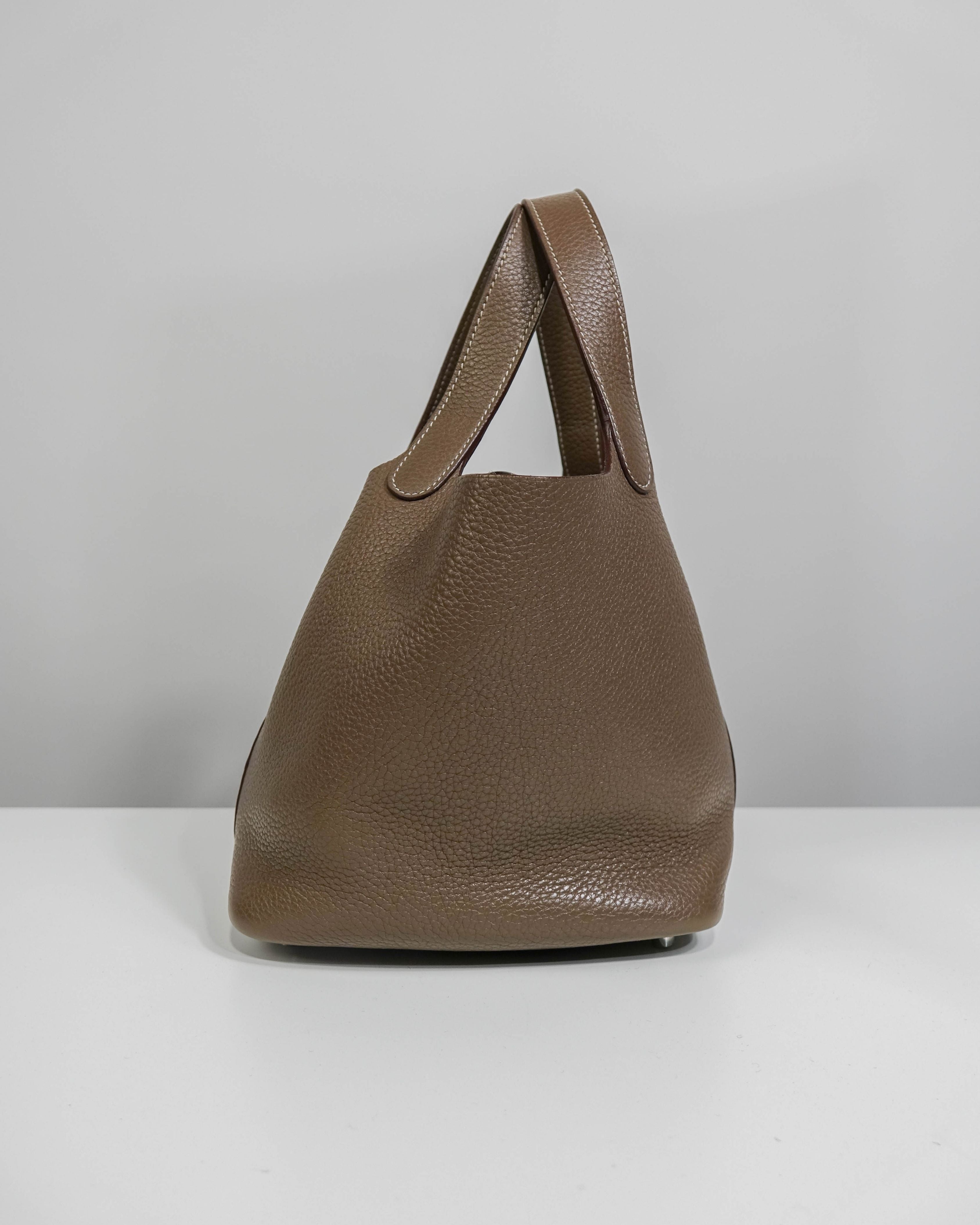 Sac Picotin 18 Taurillon Étoupe Hermès Lola Collective
