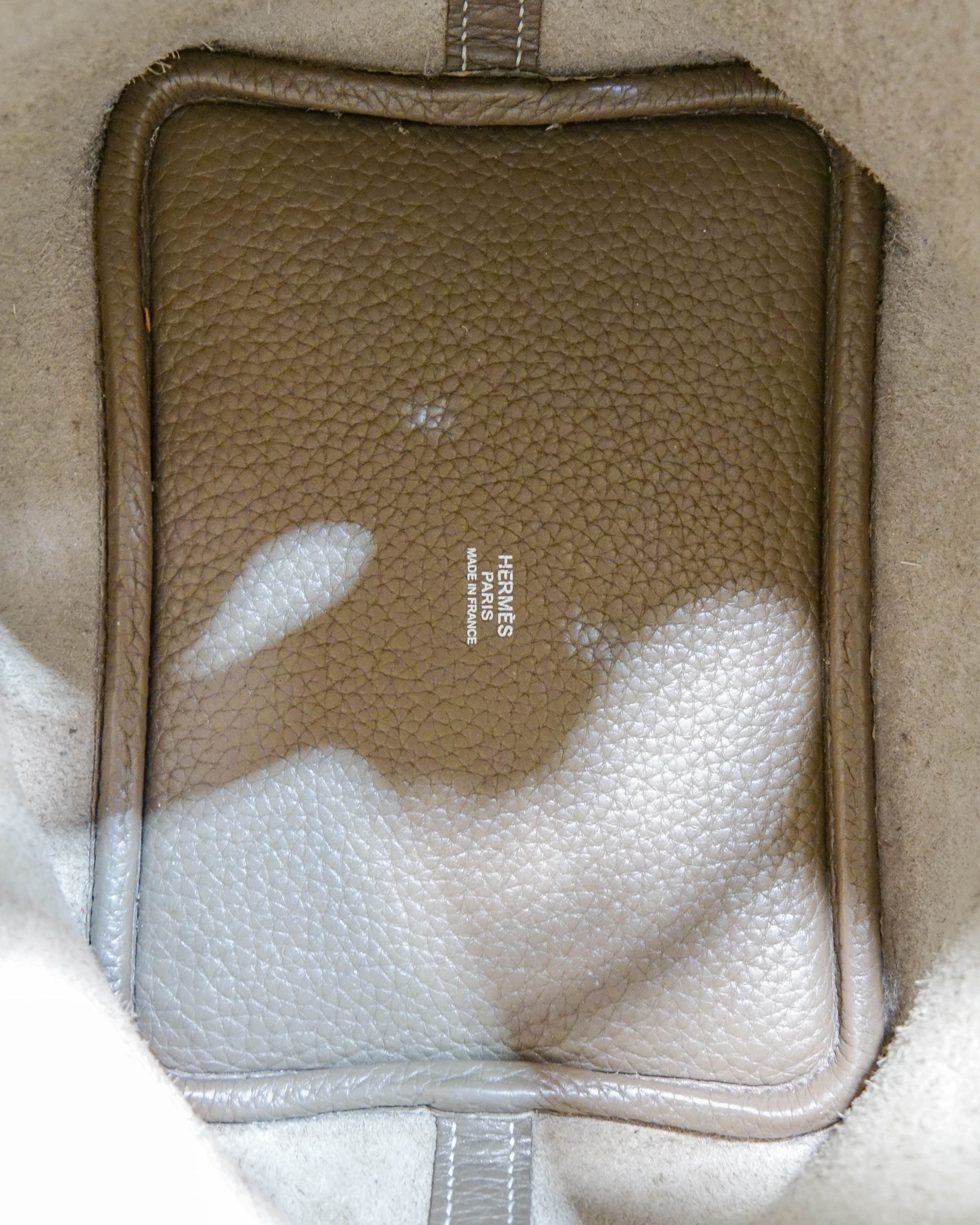 Sac Picotin 18 Taurillon Étoupe Hermès Lola Collective