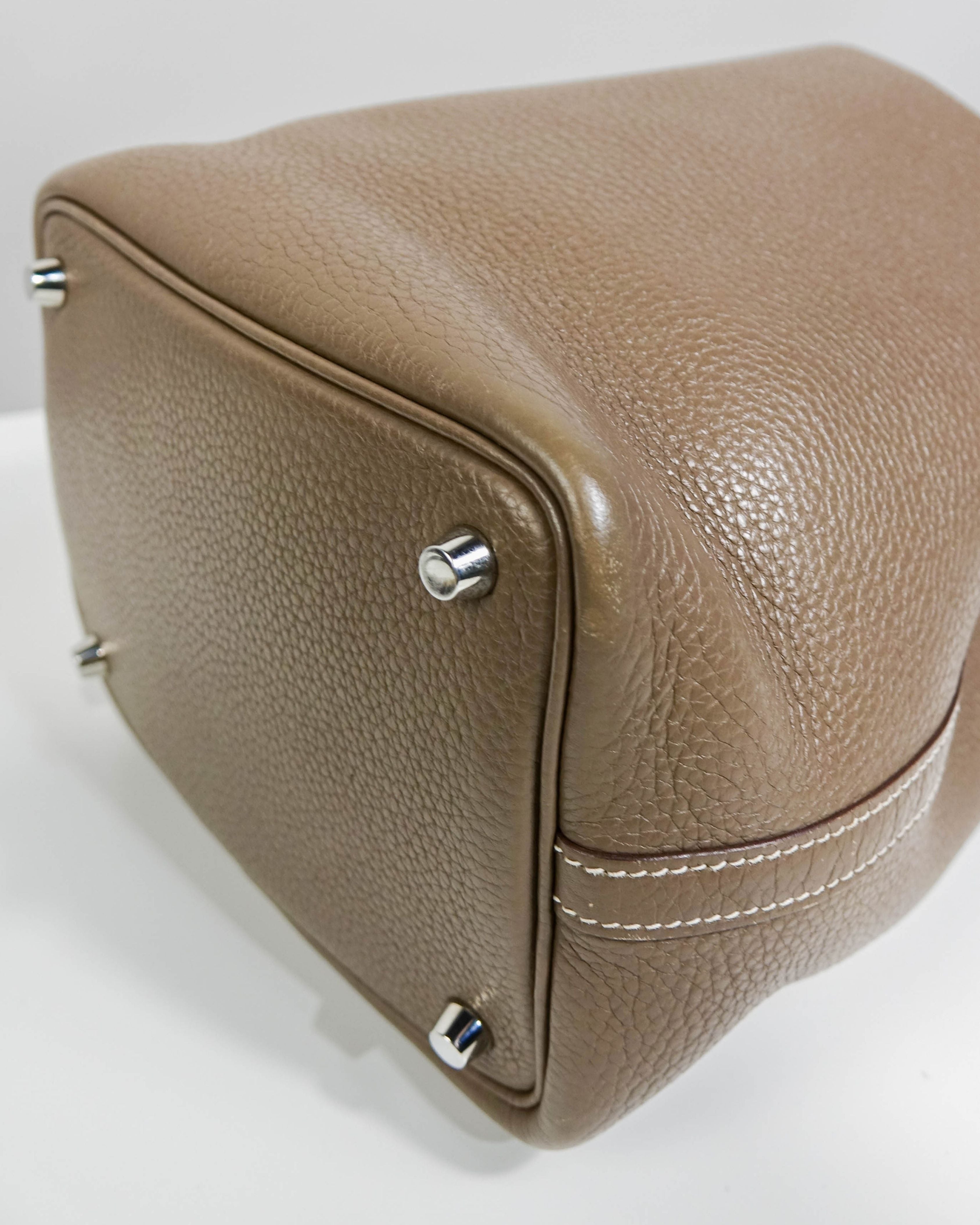 Sac Picotin 18 Taurillon Étoupe Hermès Lola Collective