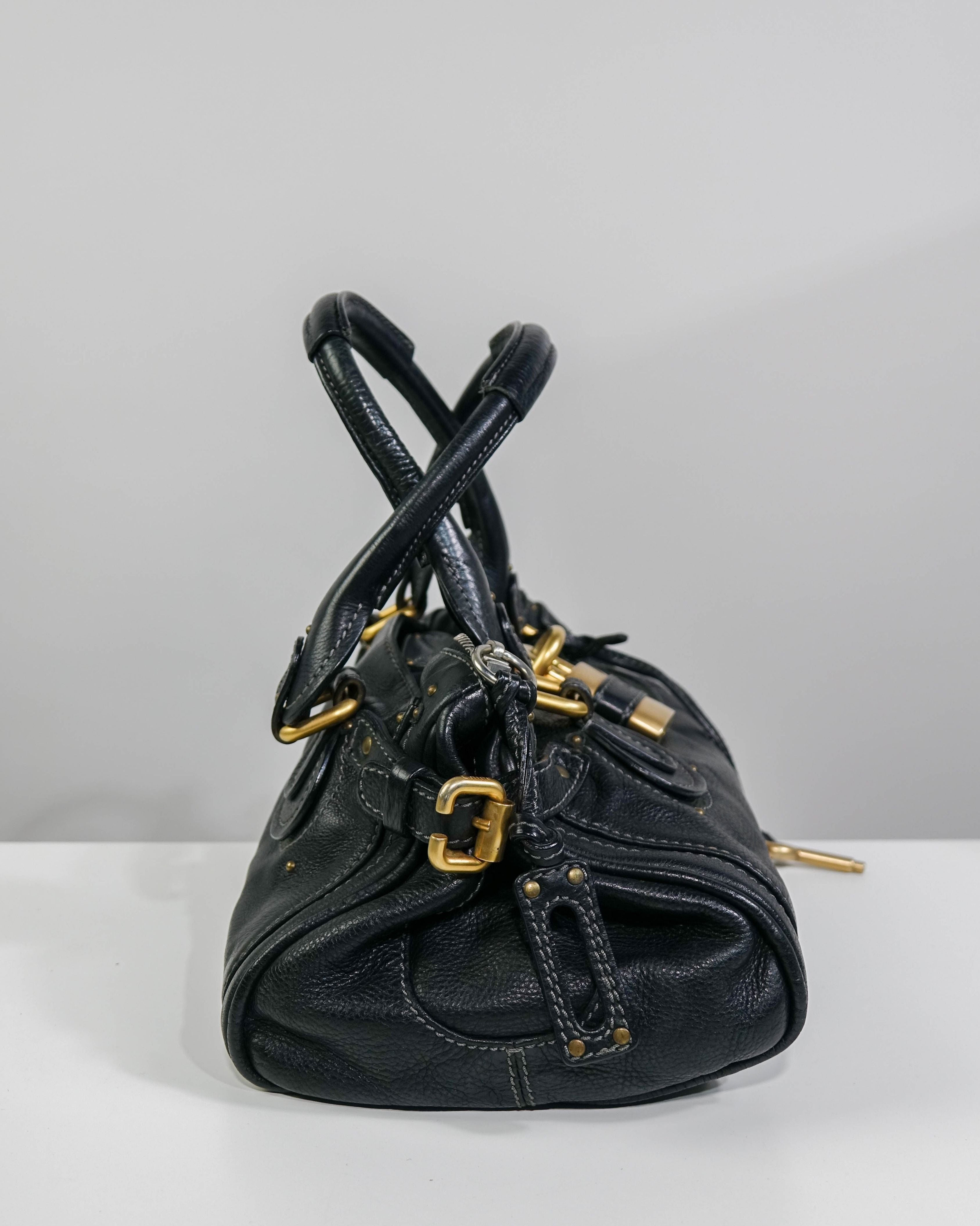 Sac Chloé Paddington - noir et gold Lola Collective