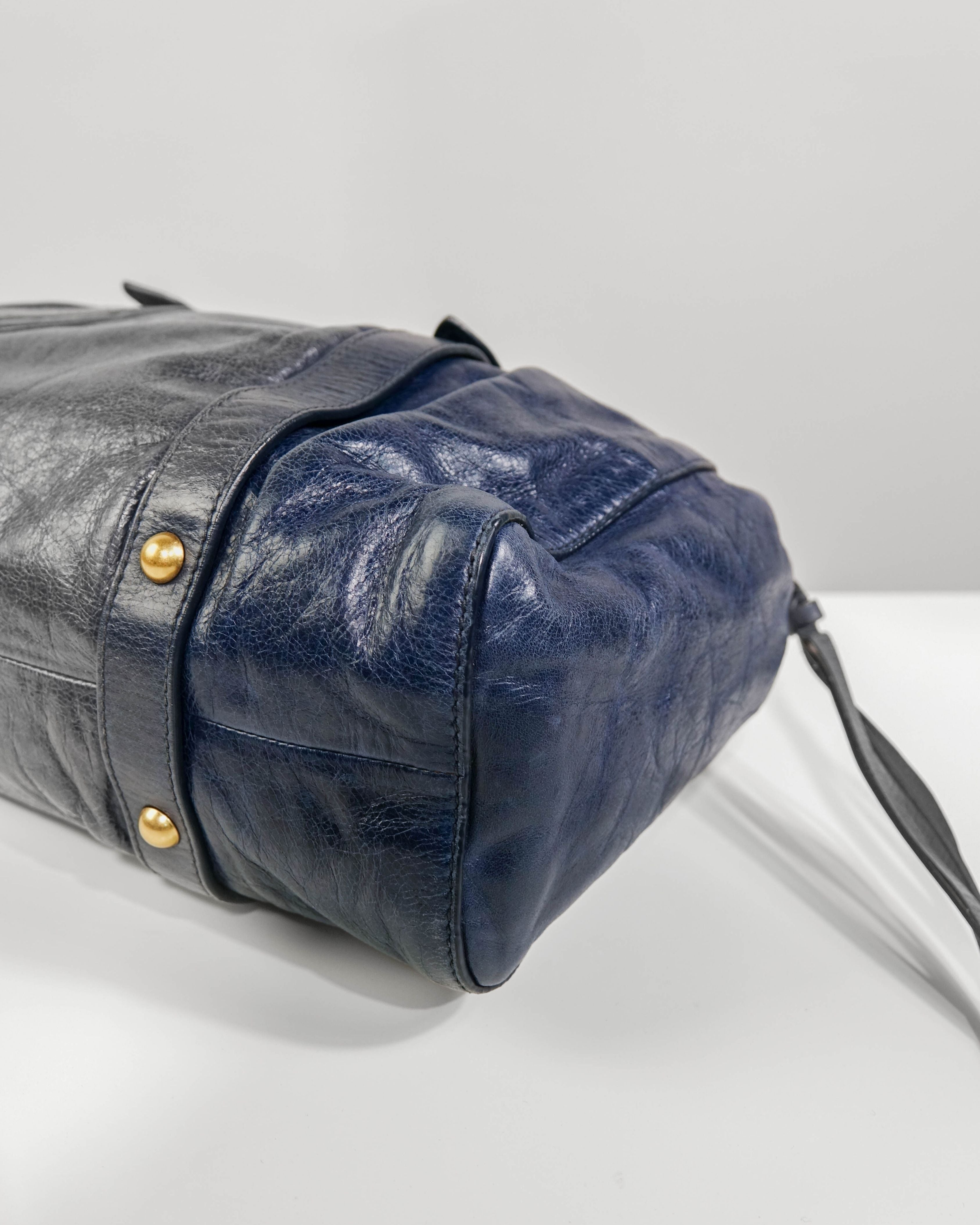 Sac 2way Miu Miu - bleu et gold Lola Collective