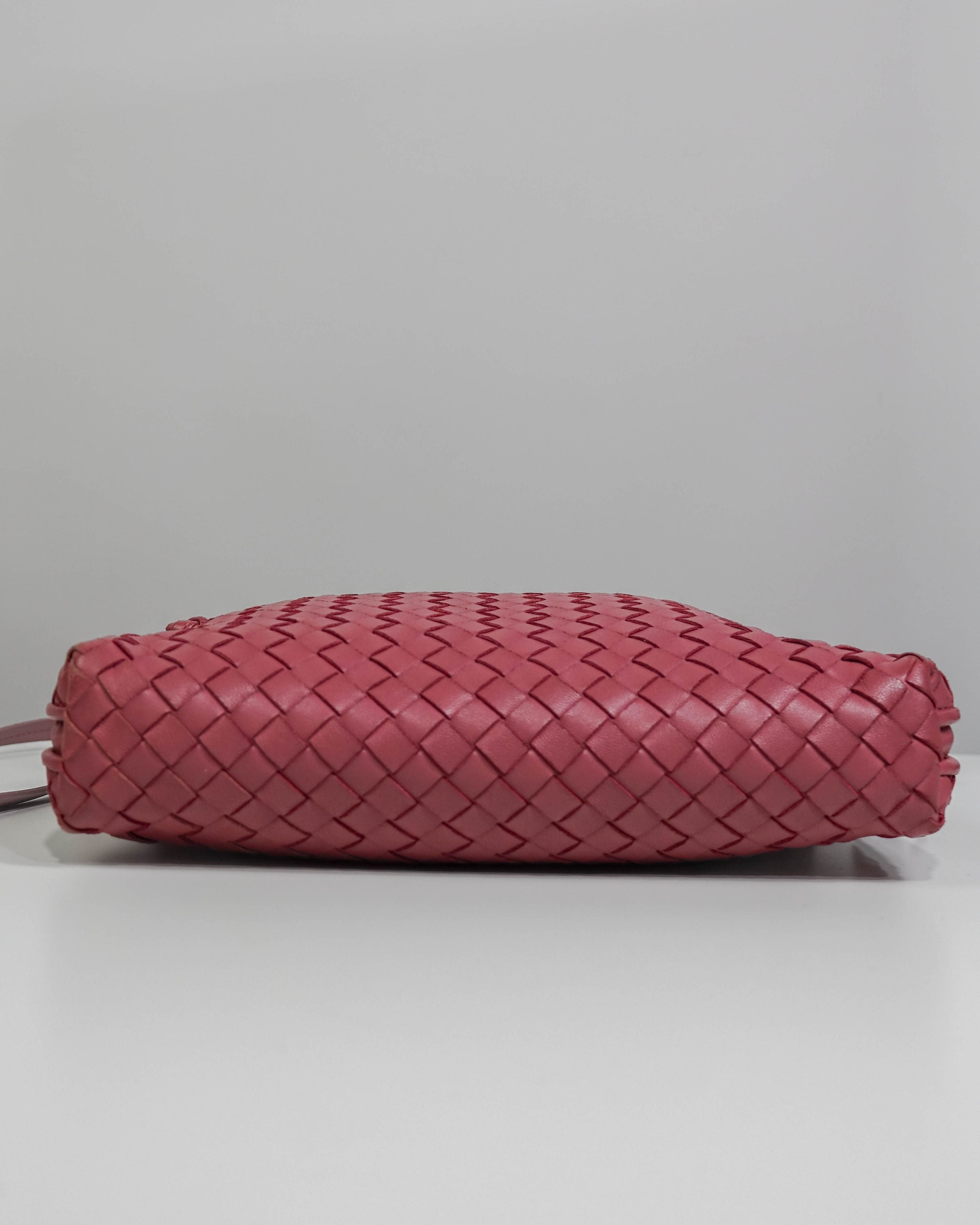 Sac Nodini Bottega Veneta en cuir Intrecciato - rose Lola Collective