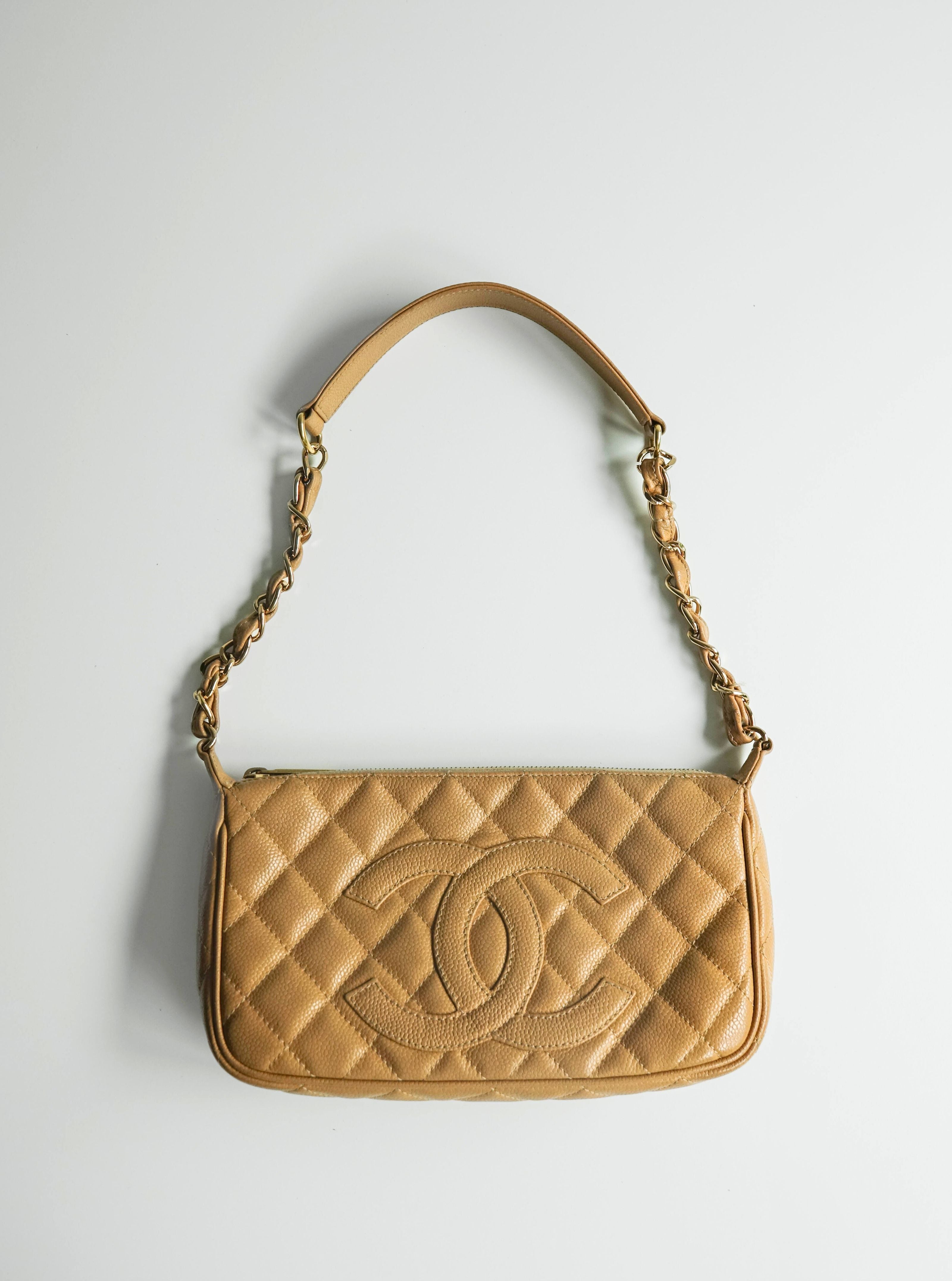 Chanel Sac Épaule Cuir Caviar – Beige Lola Collective