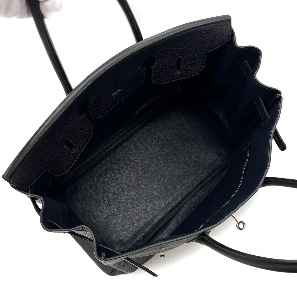 HERMES BIRKIN 35 BLUE INDIGO TAURILLON CLEMENCE Lola Collective