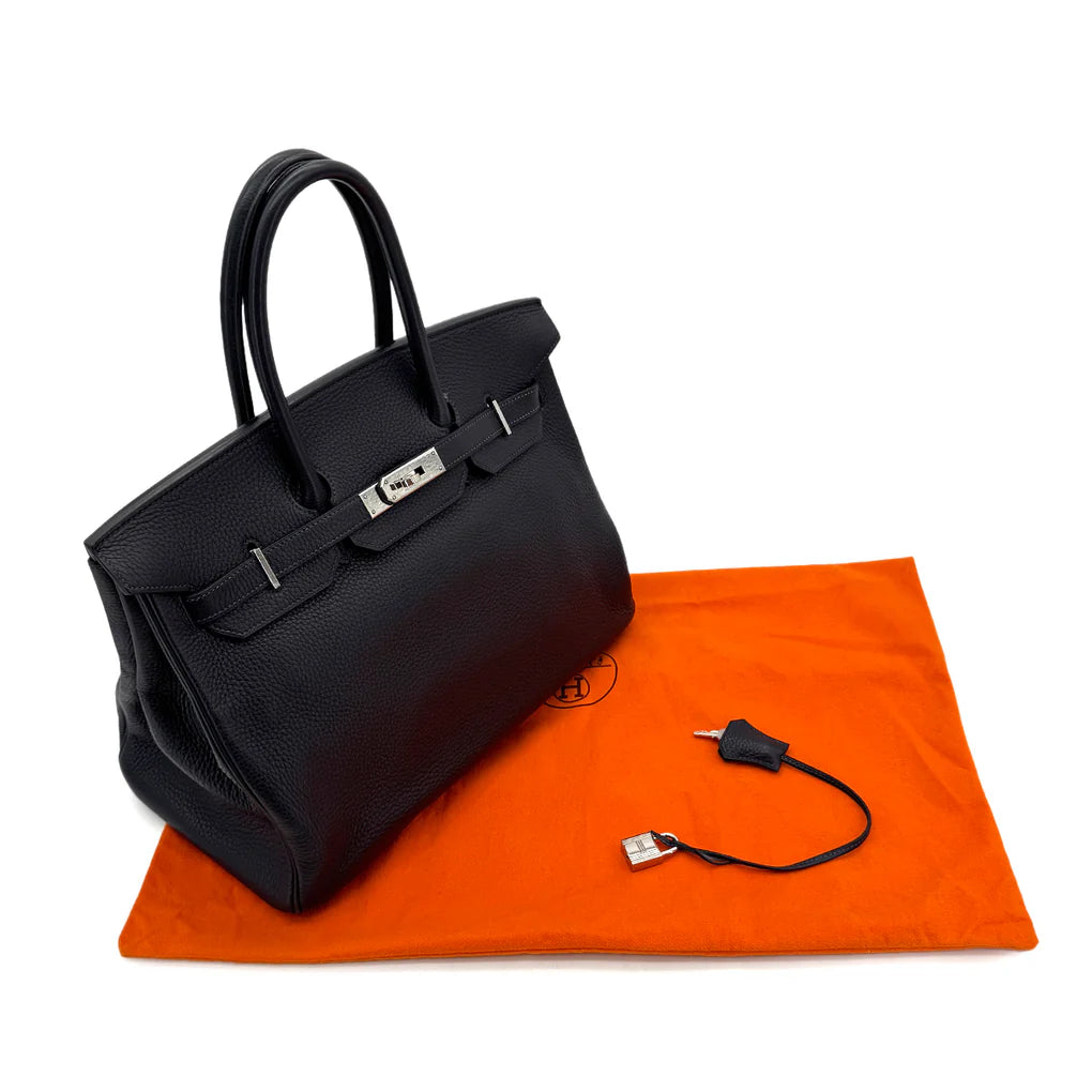 HERMES BIRKIN 35 BLUE INDIGO TAURILLON CLEMENCE Lola Collective