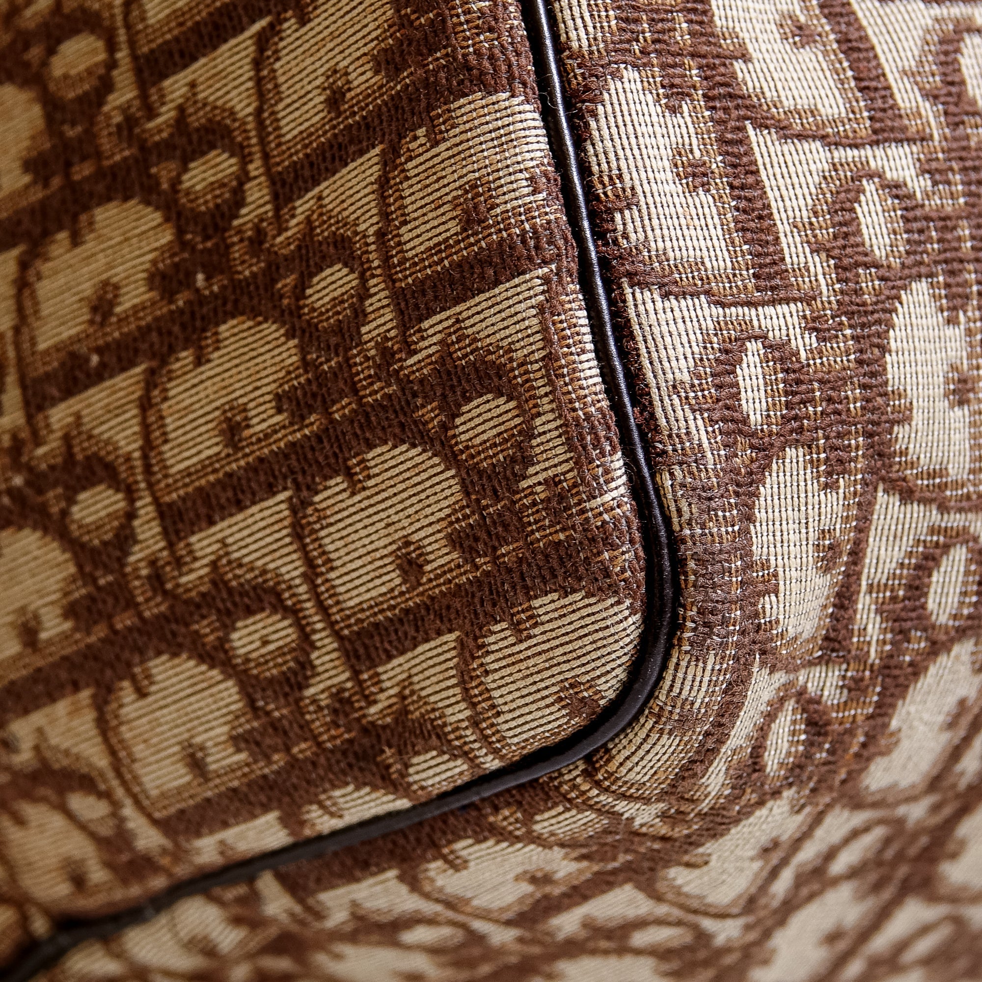 Dior Boston 40 toile Trotter marron et cuir Lola Collective