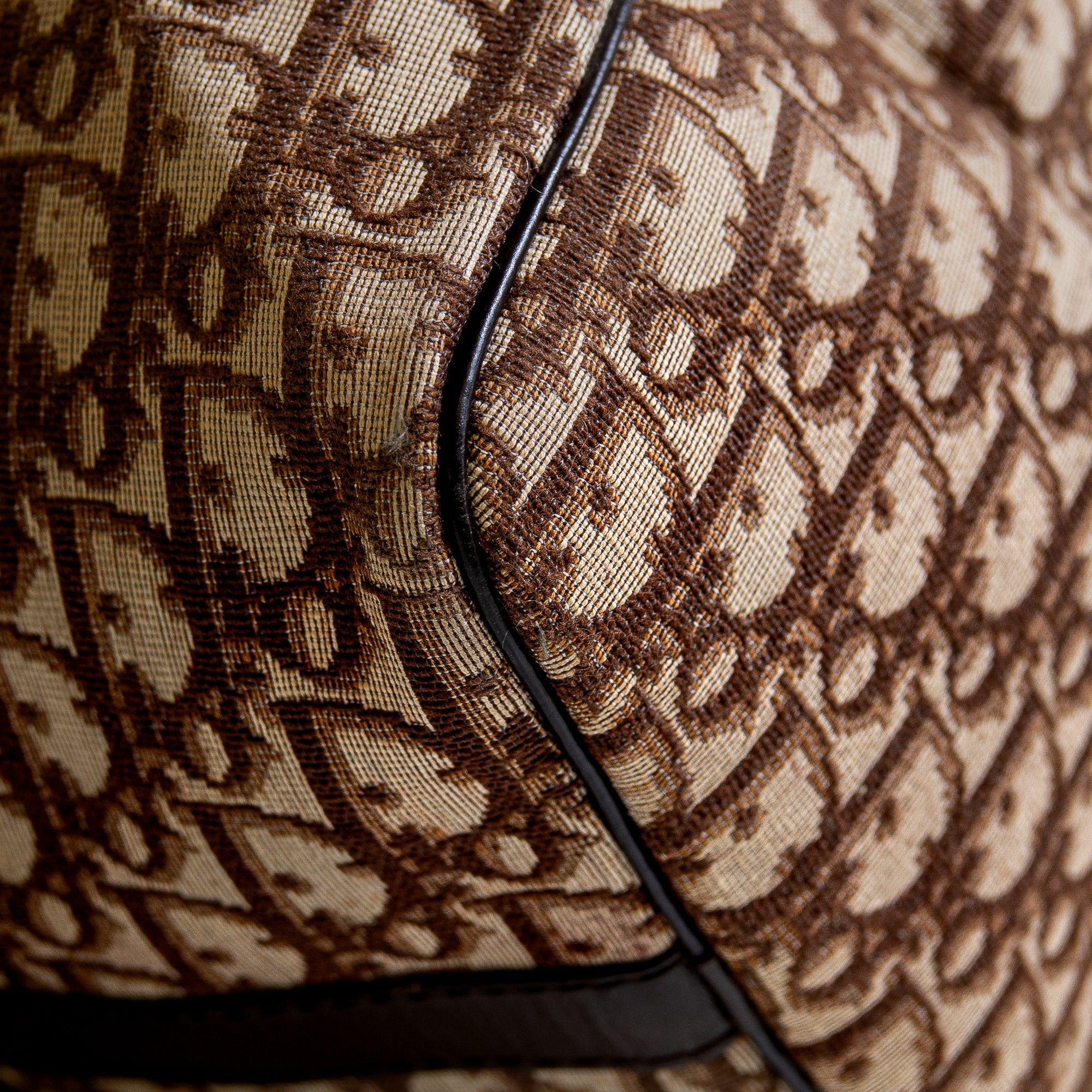 Dior Boston 40 toile Trotter marron et cuir Lola Collective