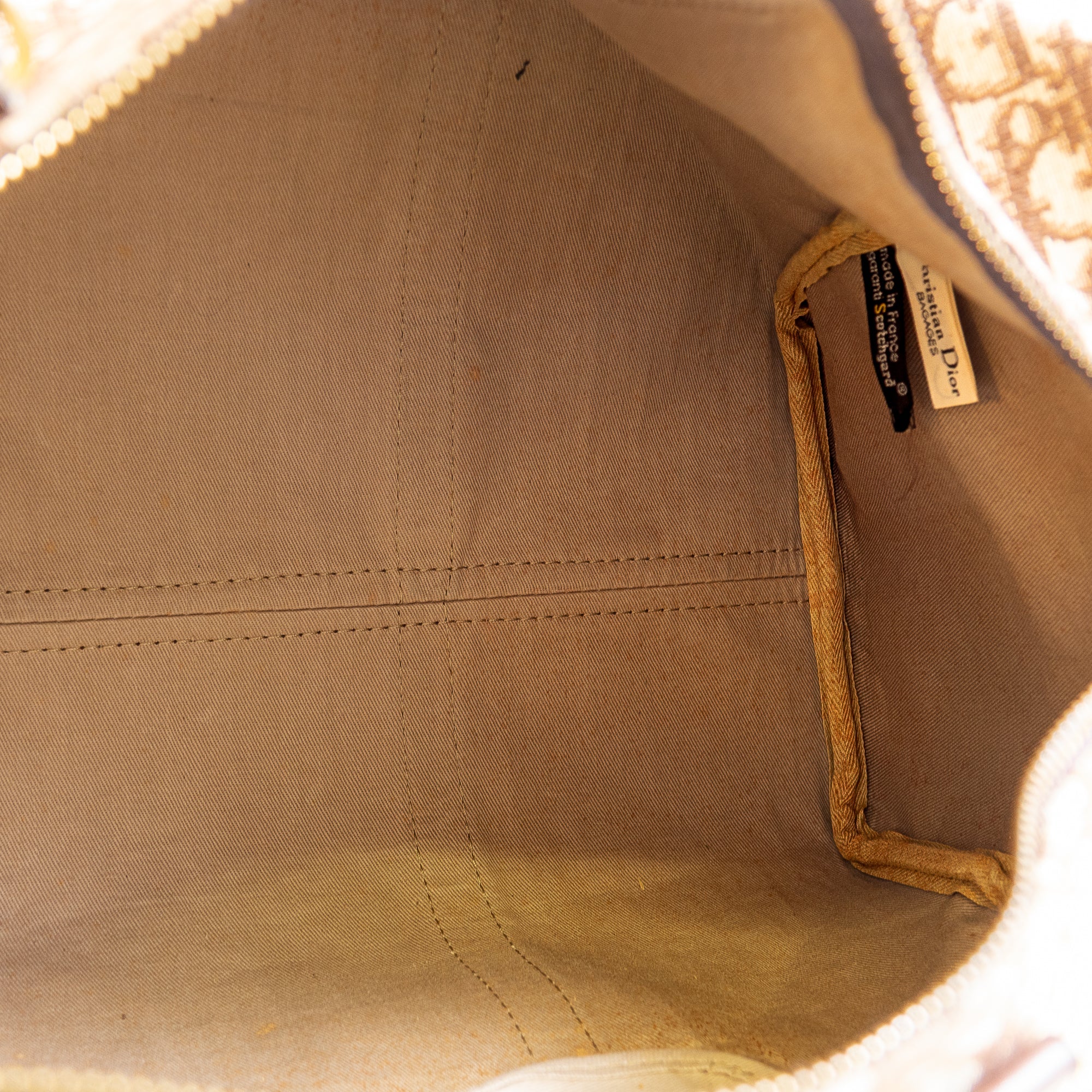 Dior Boston 40 toile Trotter marron et cuir Lola Collective