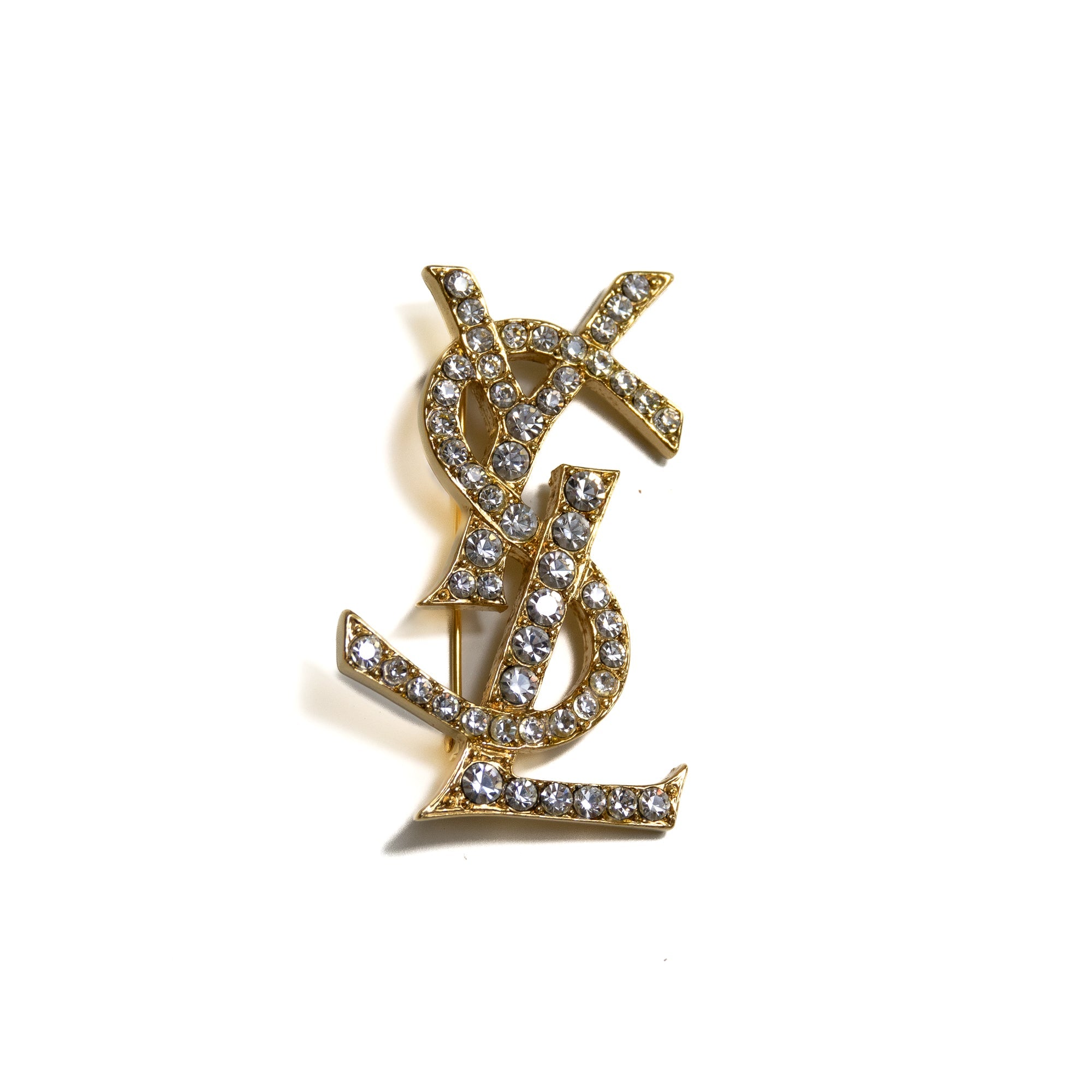 Yves Saint Laurent Broche strass et gold Lola Collective