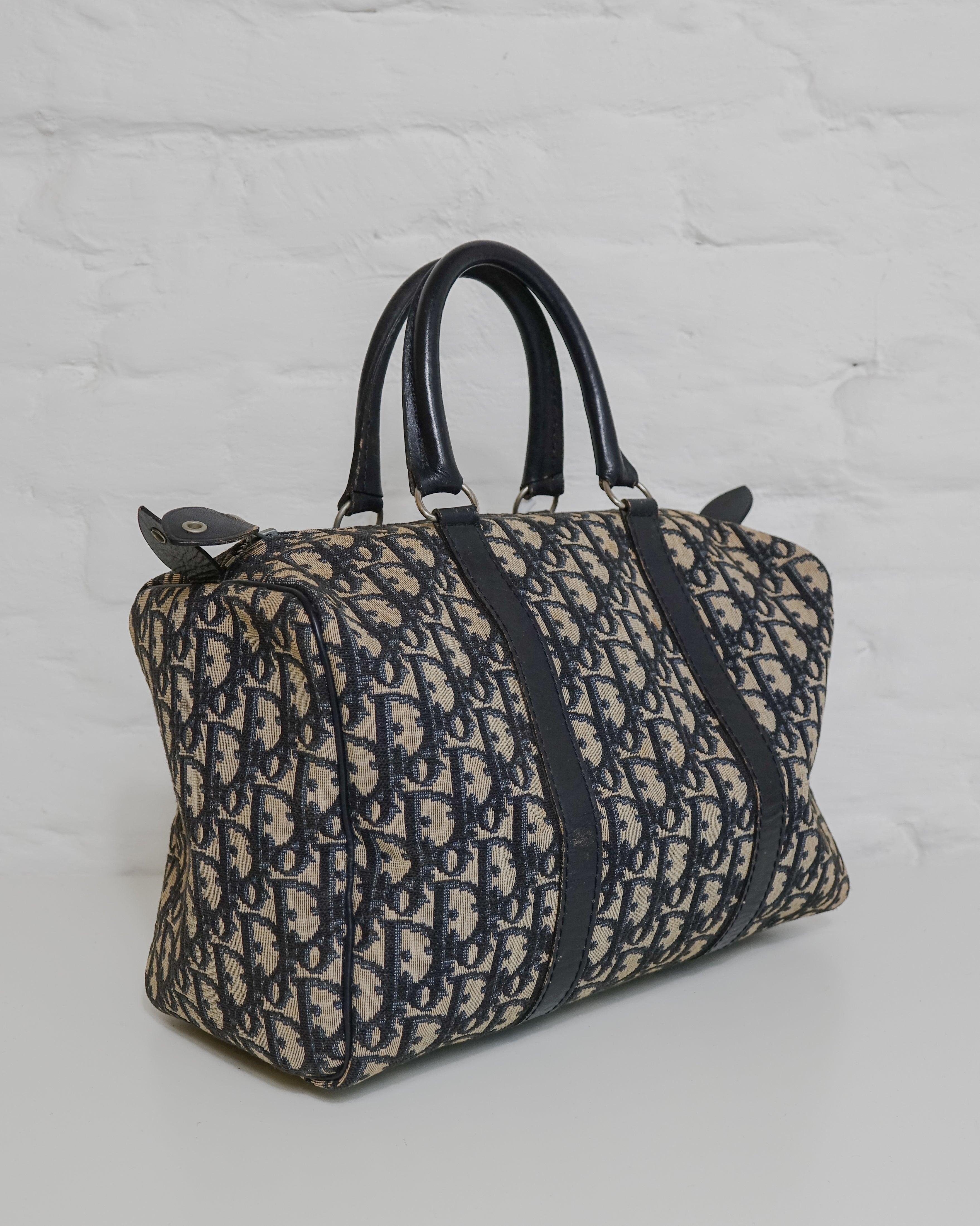 Sac Christian Dior Trotter Canvas Boston Bag Lola Collective