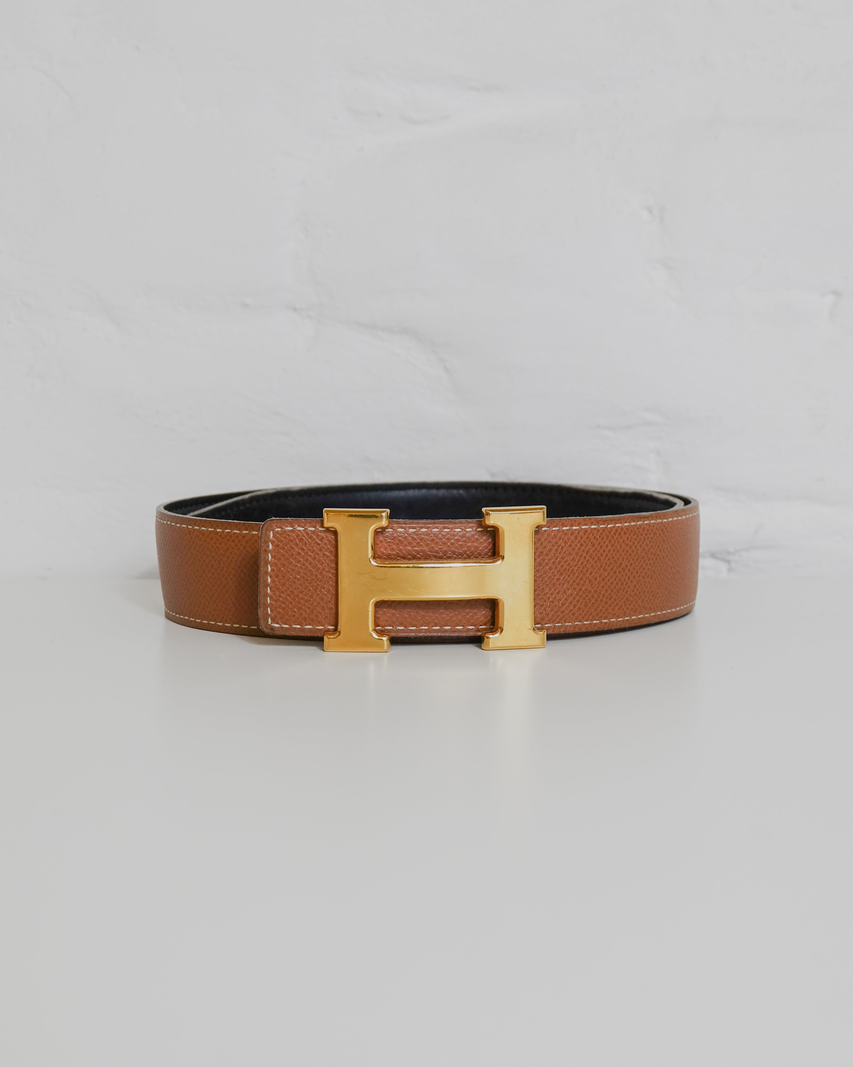Ceinture Hermès Constance 70 marron avec logo □A Lola Collective