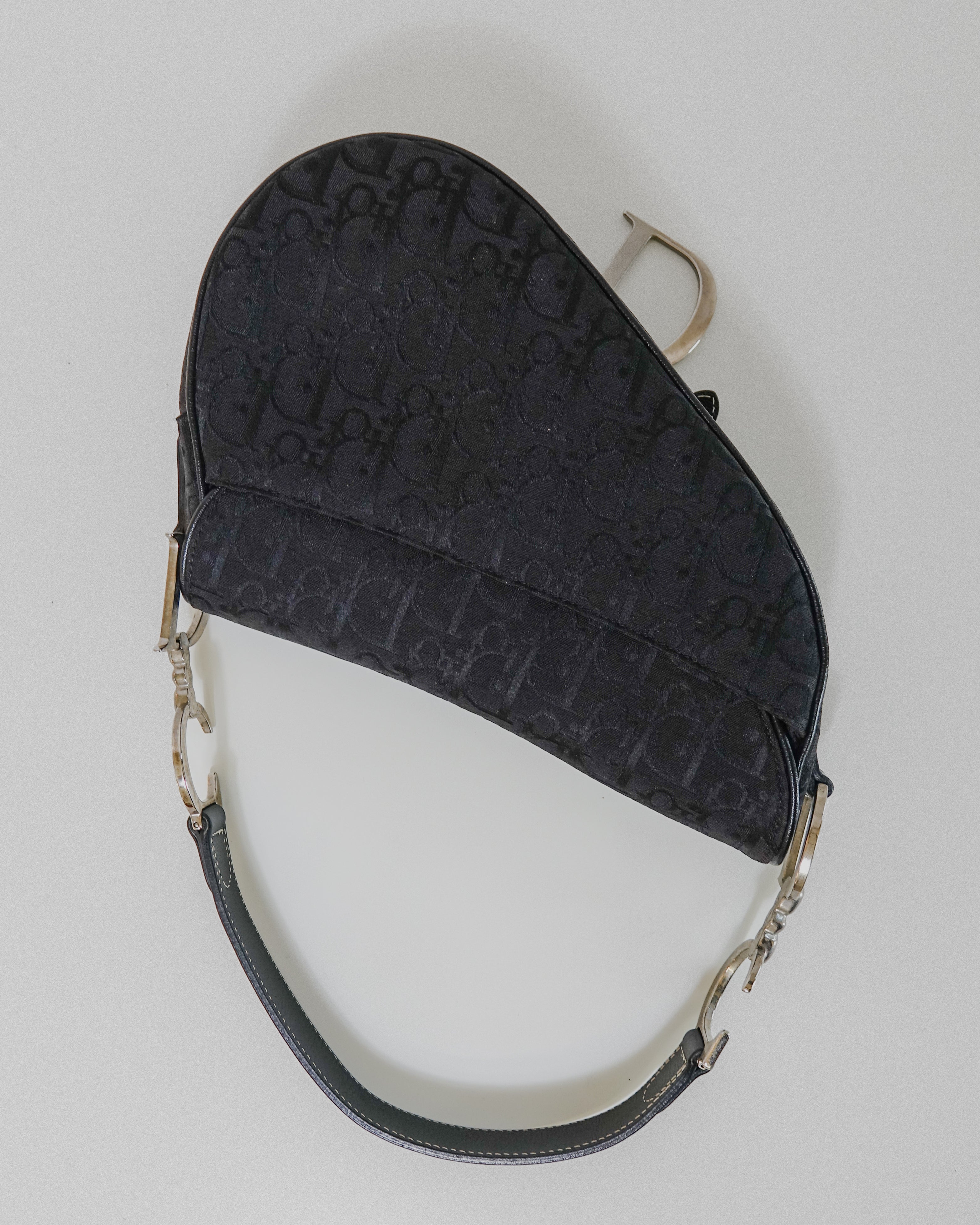 Dior Saddle bag - Monogram trotter noir (édition brodée) Epoque Galliano Lola collective