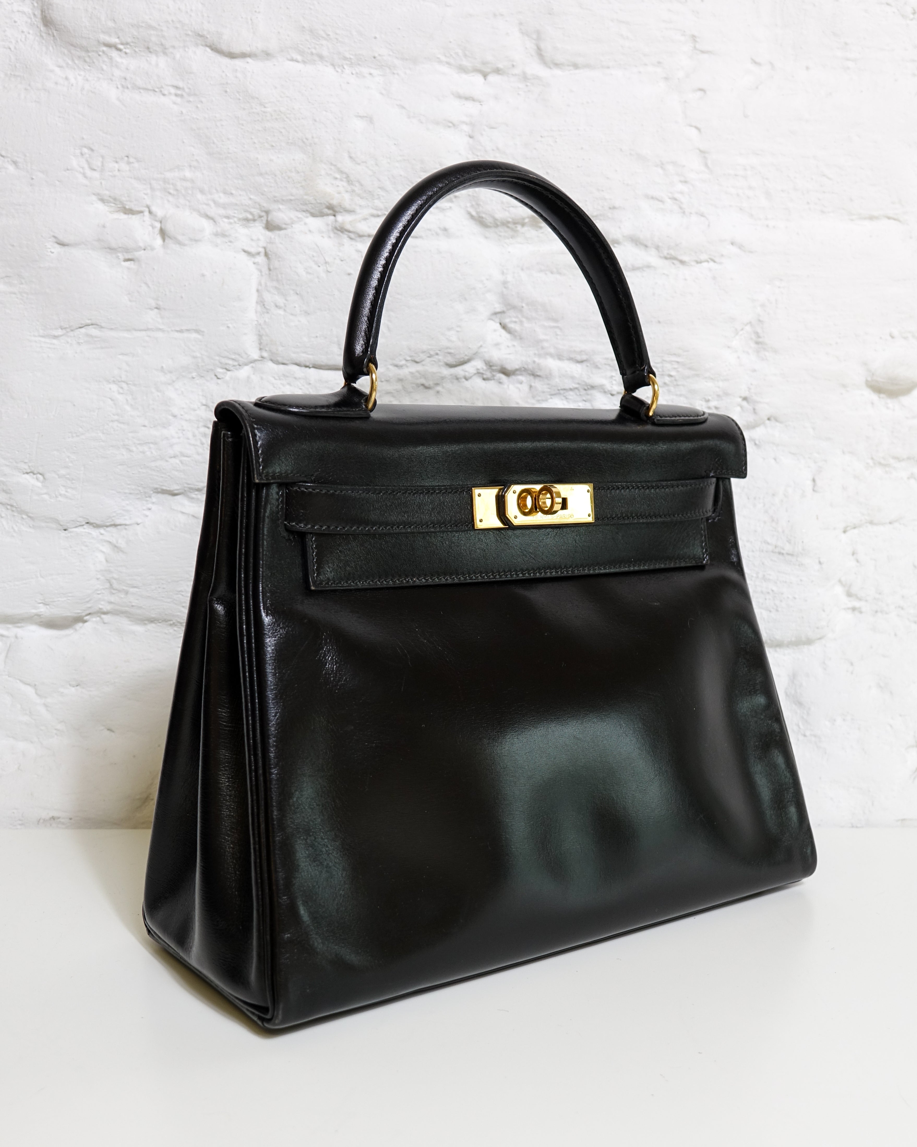 Hermès Kelly 28 Noir box Lola Collective