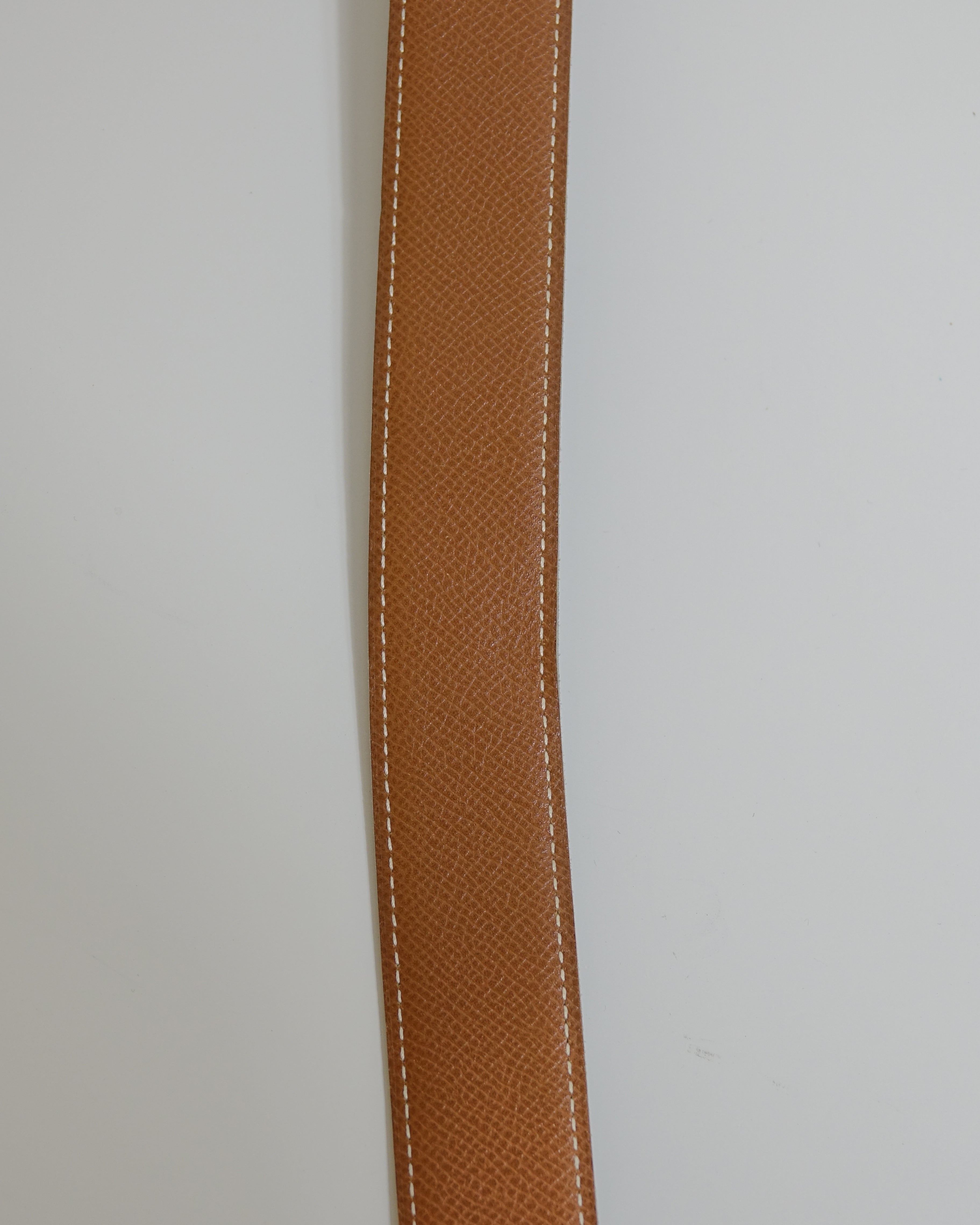 Ceinture Hermès Constance 70 marron avec logo □A Lola Collective