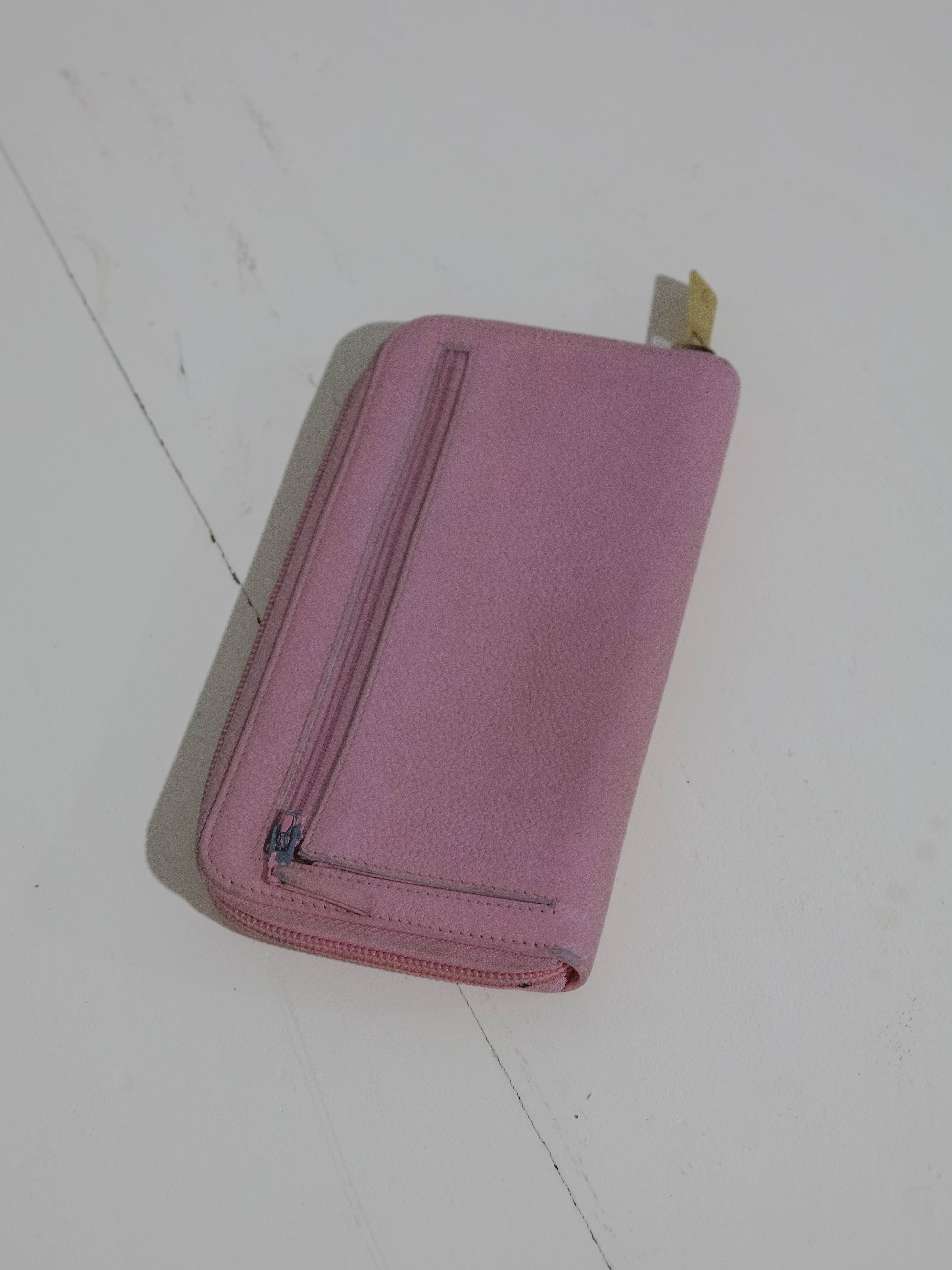 Long portefeuille CHANEL COCO Mark Caviar Skin Pink Gold CC Lola Collective
