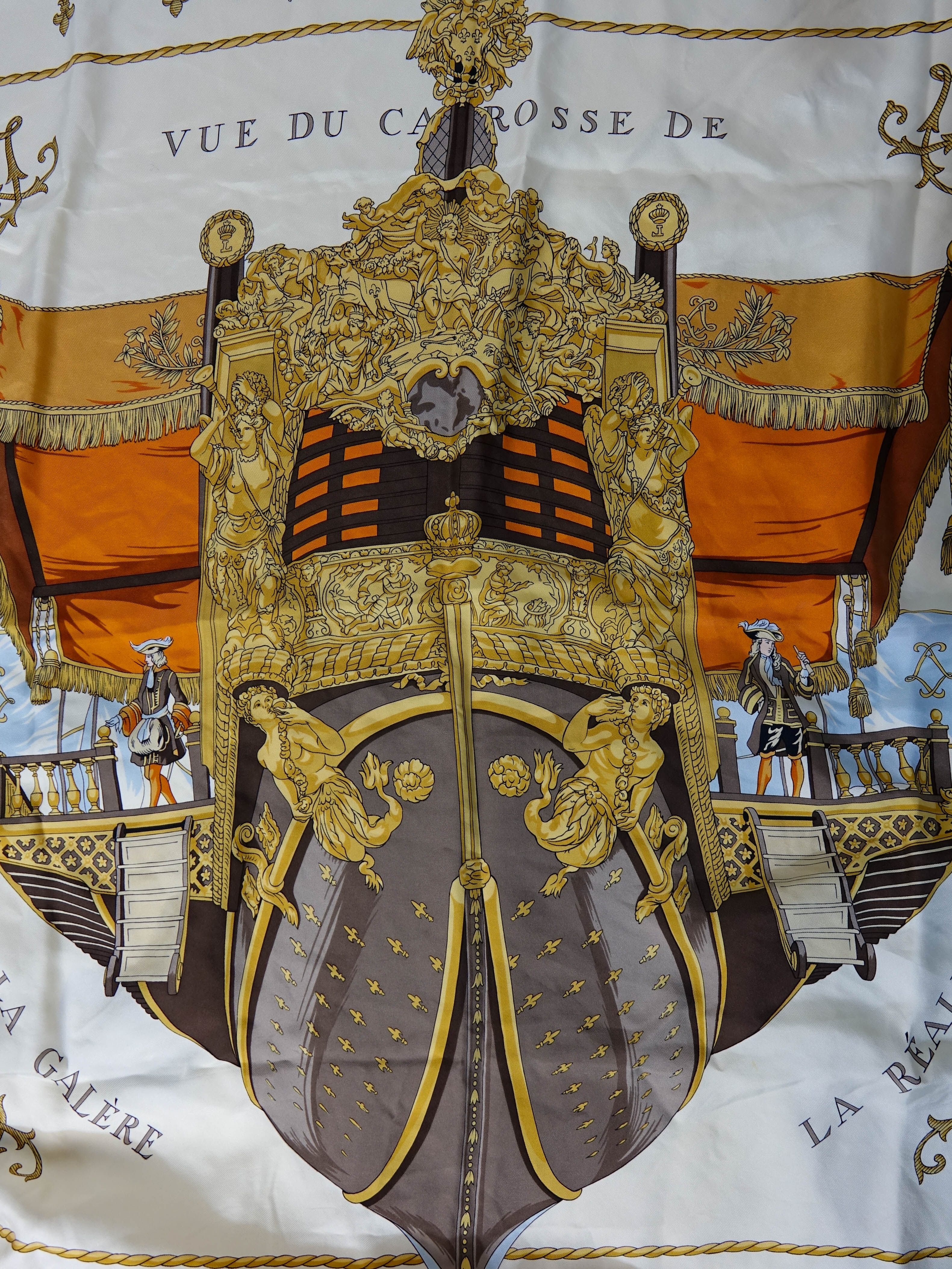 Hermès Carré 90x90 "Vue du carrosse de la galère la réale" Lola Collective
